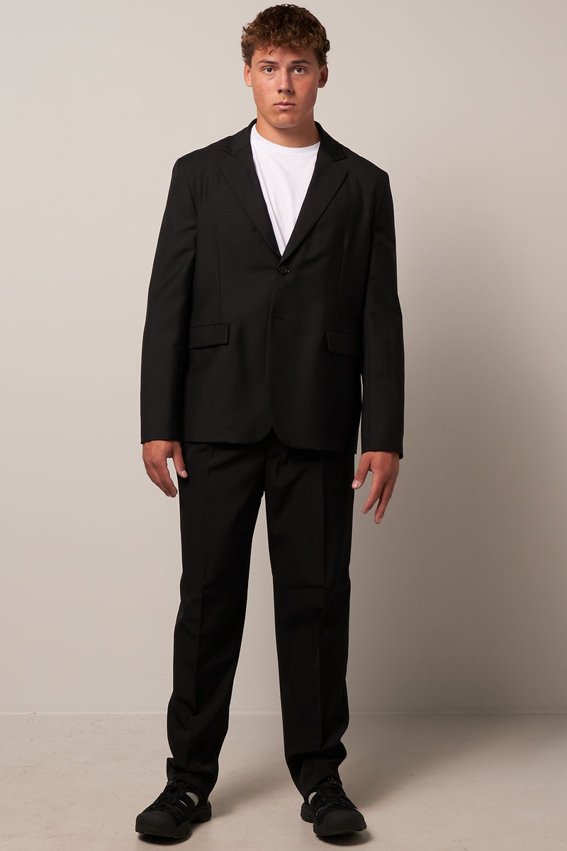 Single-Breasted Suit Jacket Black