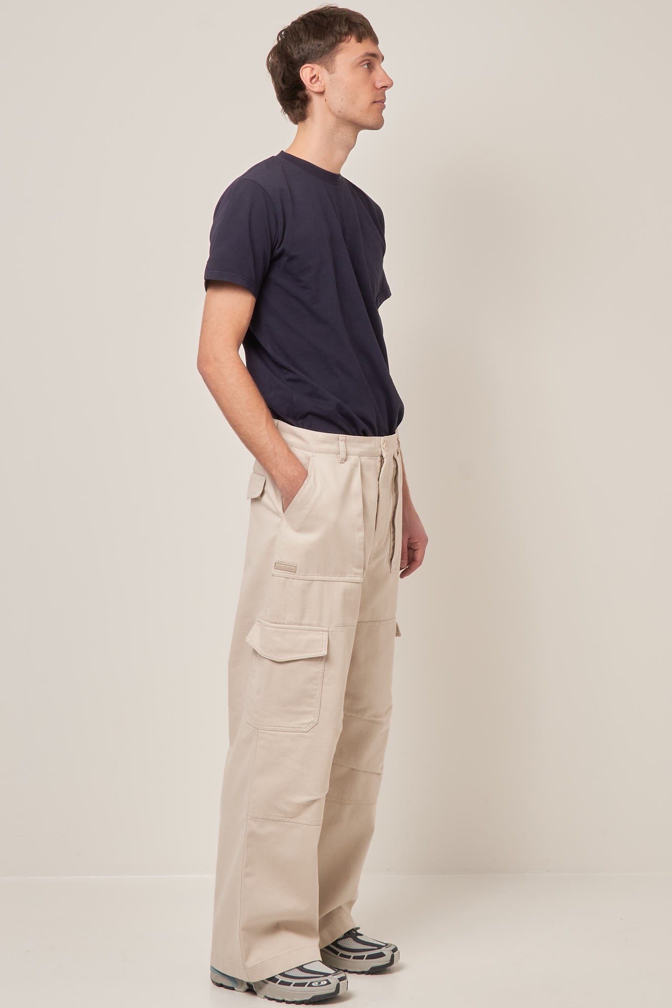 Twill Trousers Ivory White