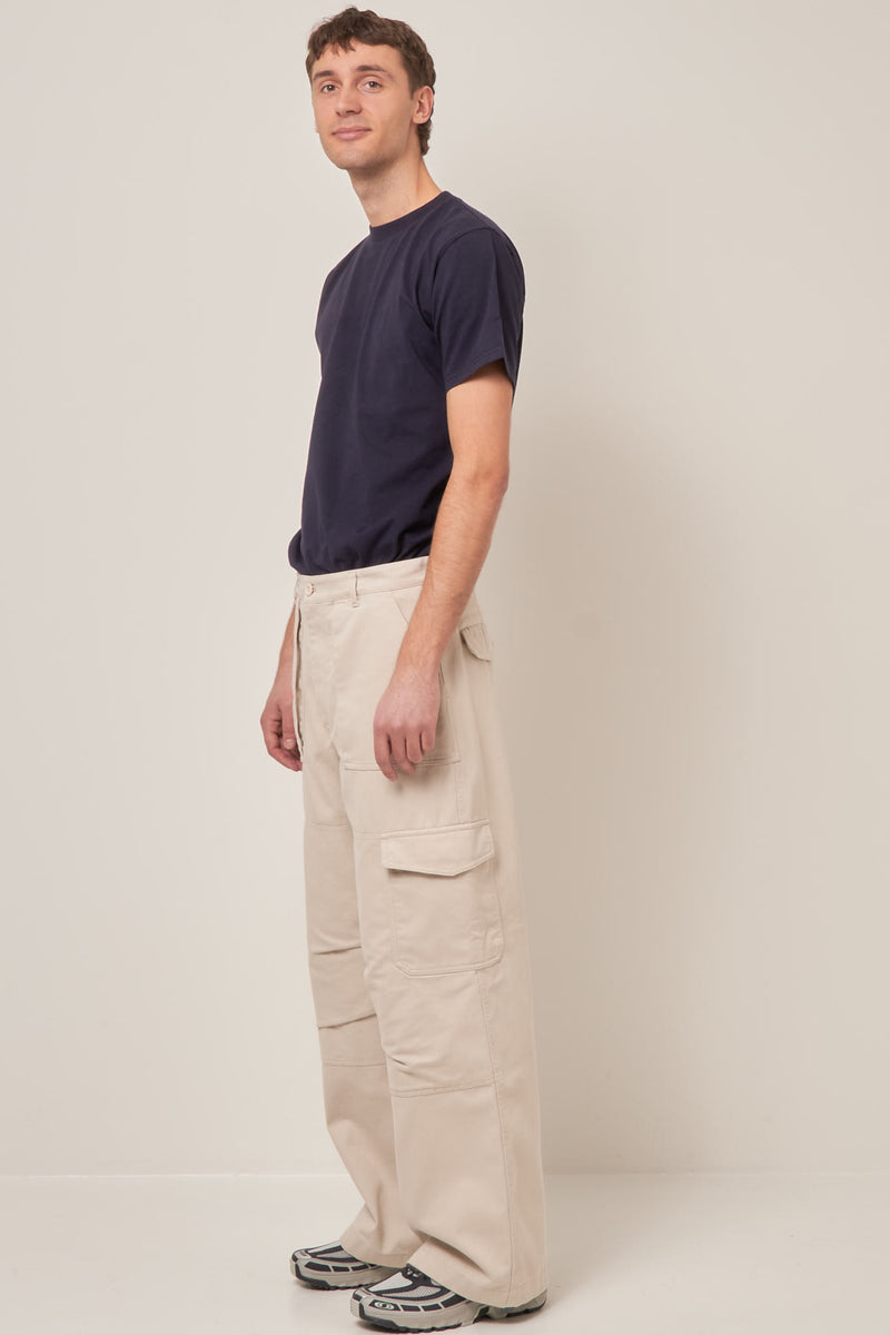 Twill Trousers Ivory White