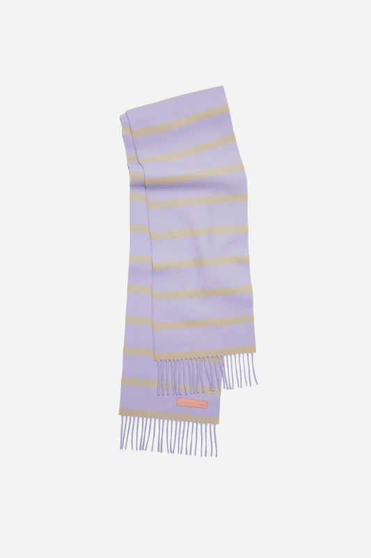 Wool Scarf Narrow Lilac/Yellow