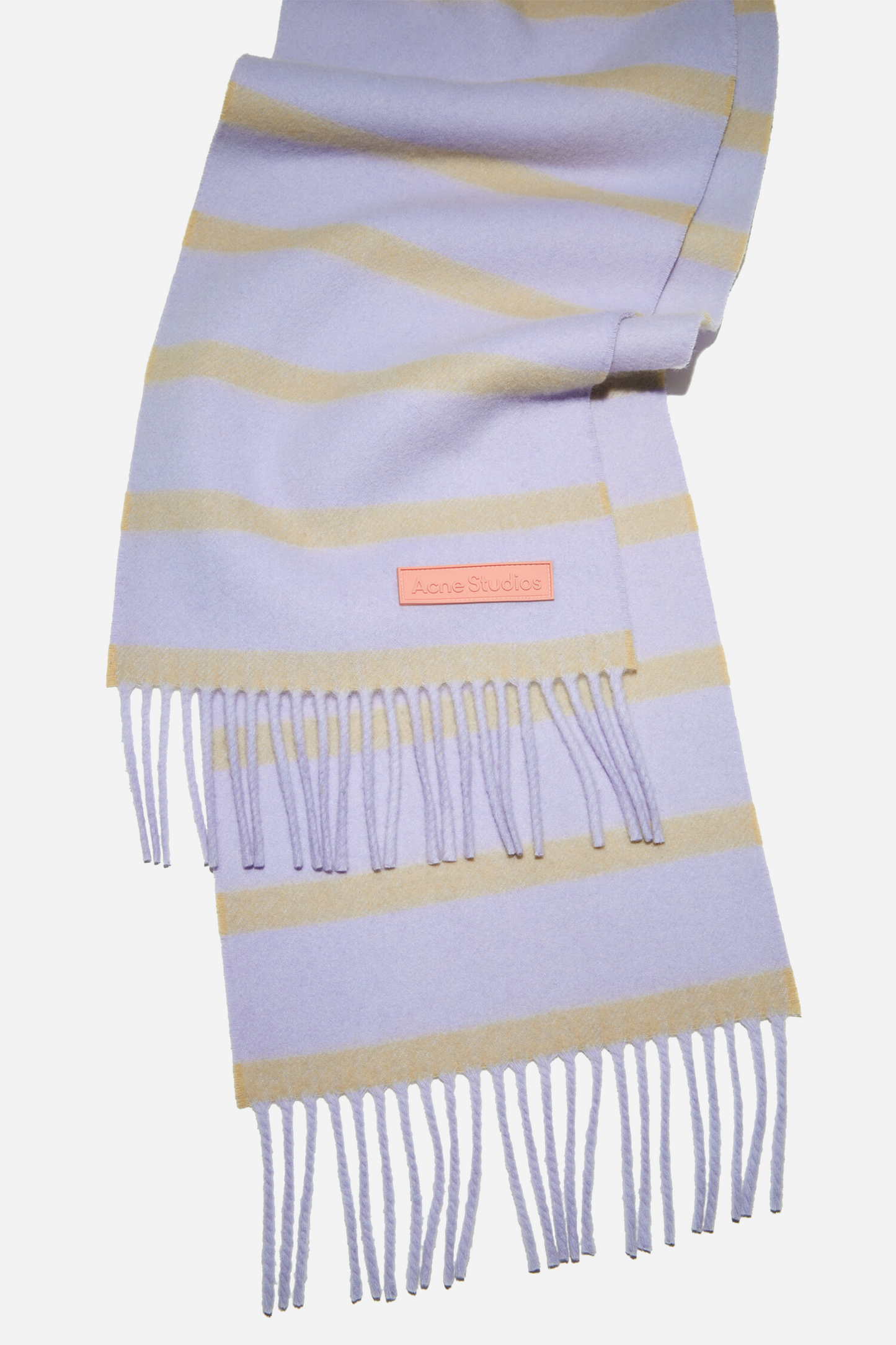 Wool Scarf Narrow Lilac/Yellow