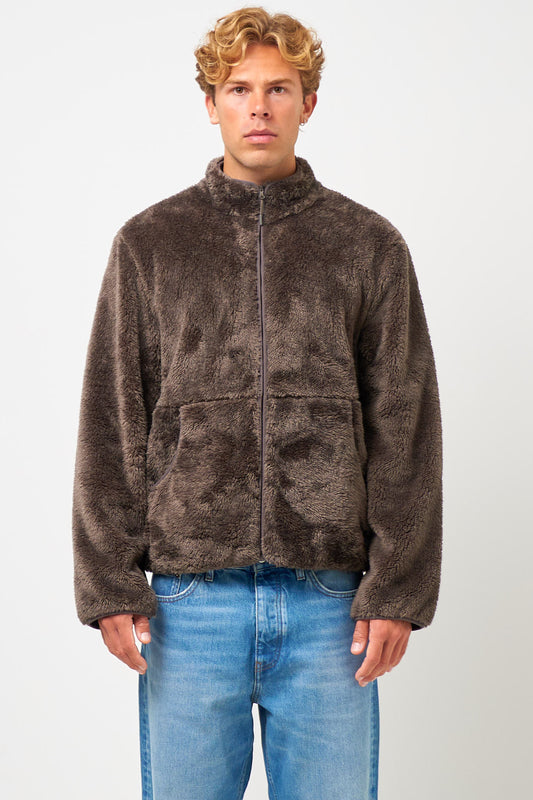 Adapt Plush Fleece Jacket Dark Taupe