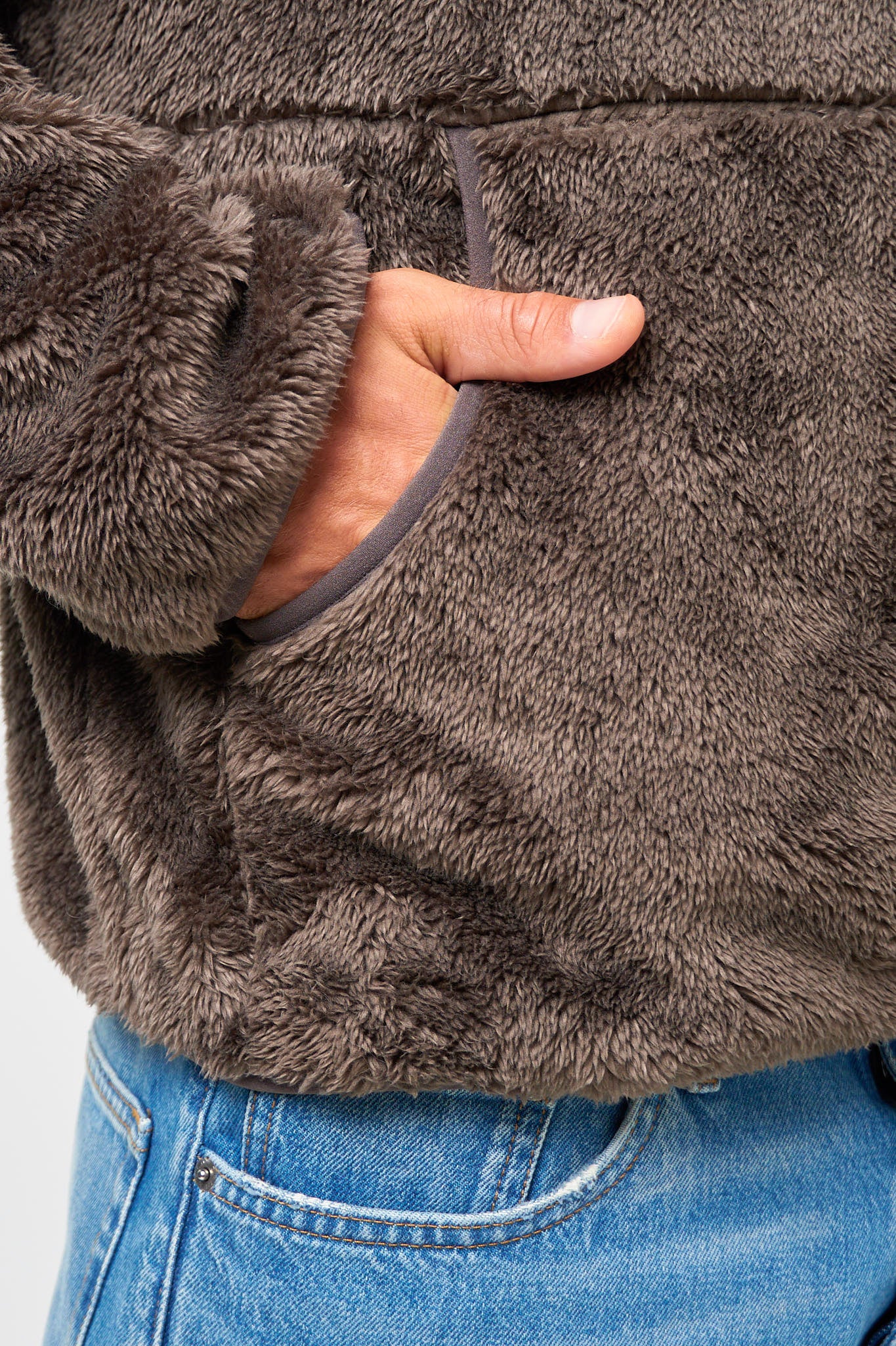 Adapt Plush Fleece Jacket Dark Taupe