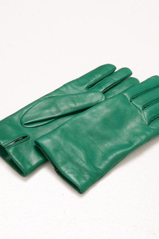 Alba Leather Gloves Emerald Green