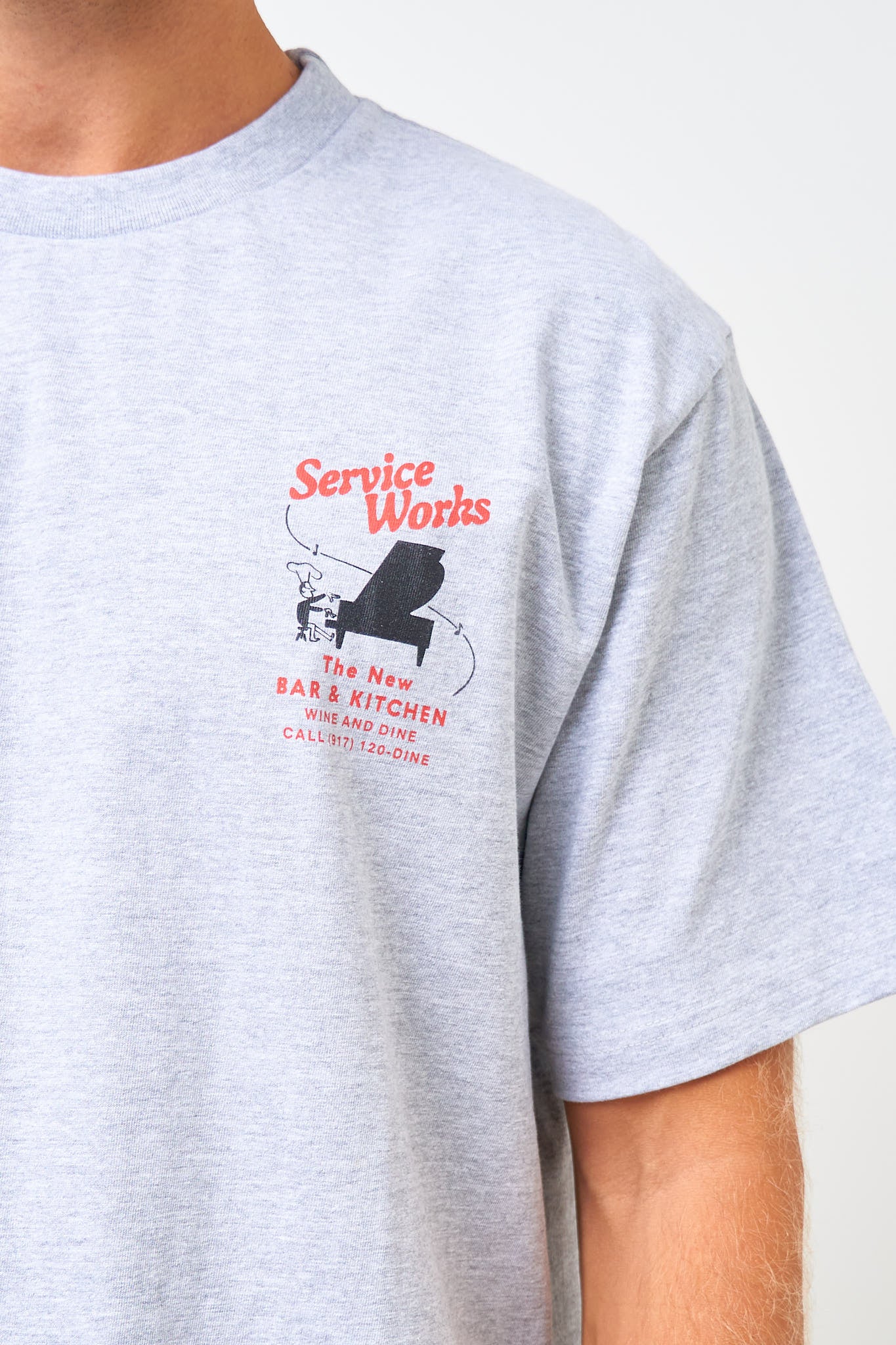 Bar + Kitchen Tee Heather Grey