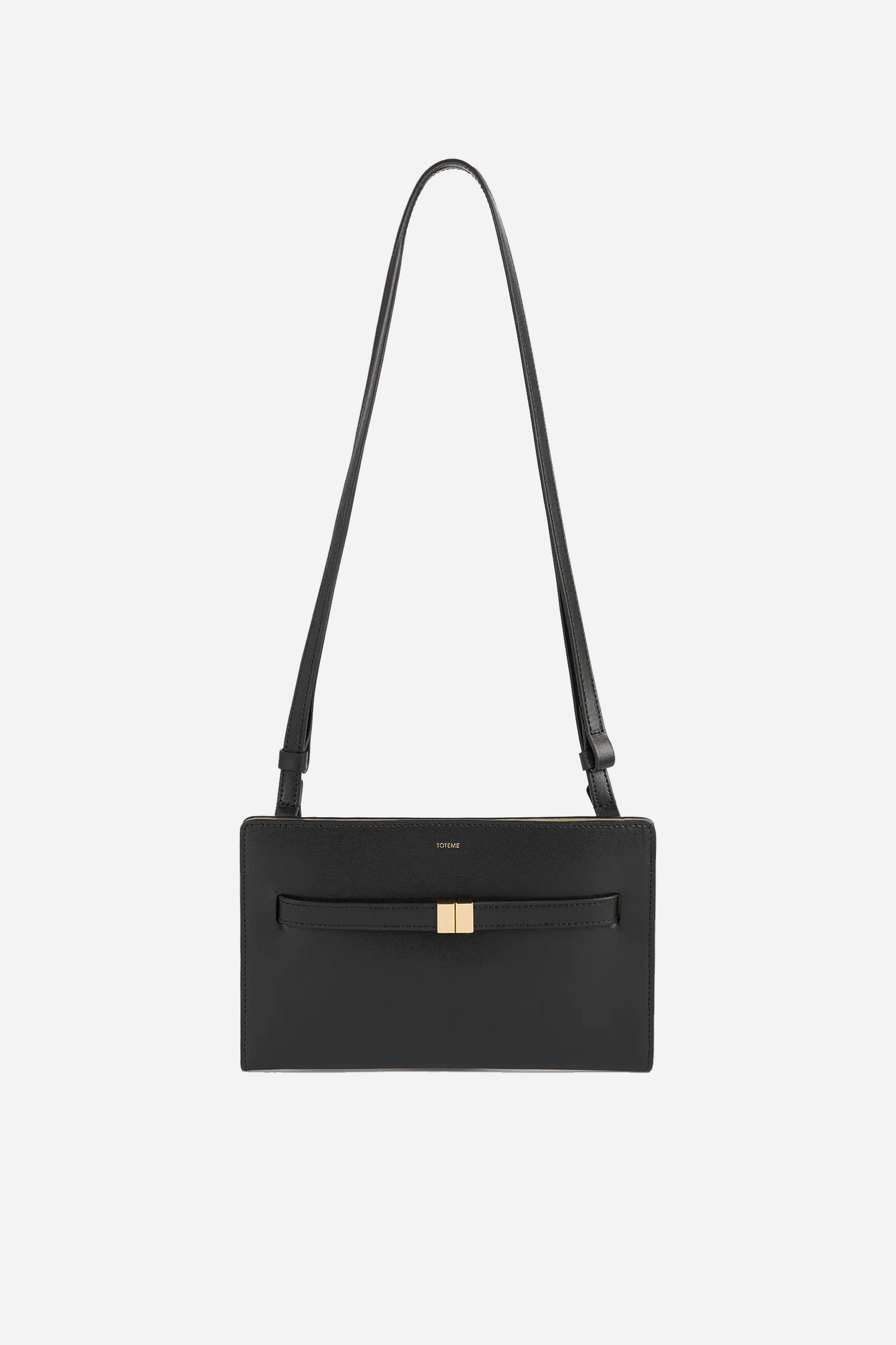 Belted Leather Crossbody Black