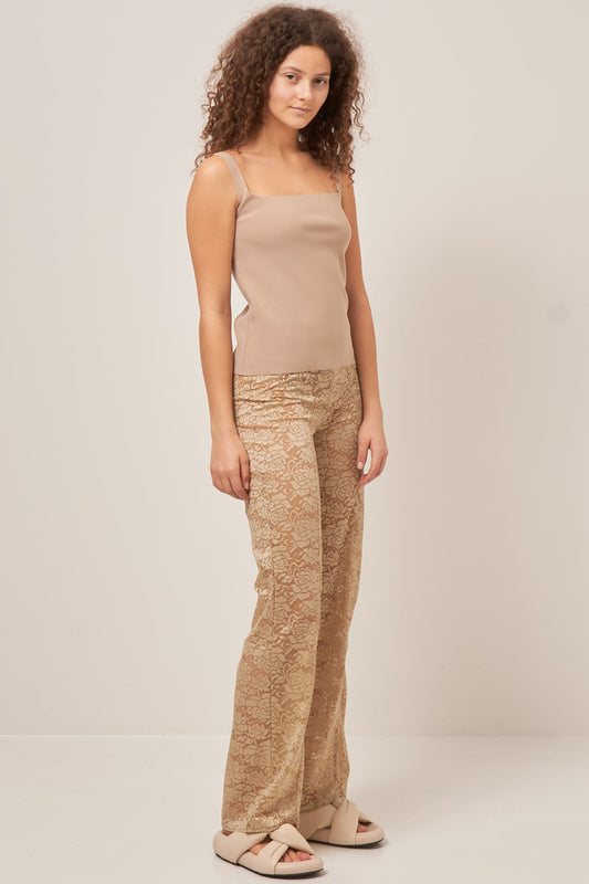 Rose Lace Trouser Honey