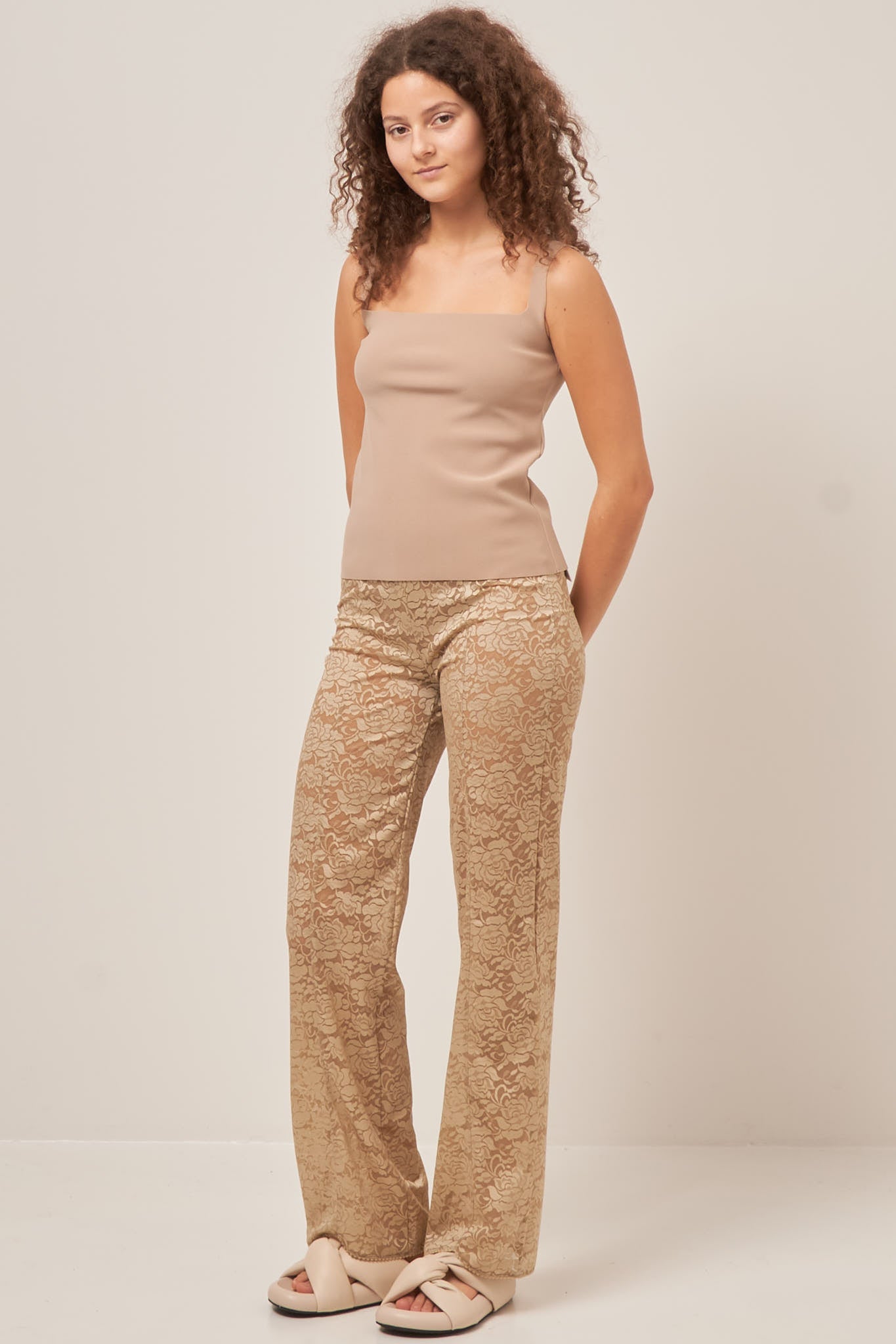 Rose Lace Trouser Honey