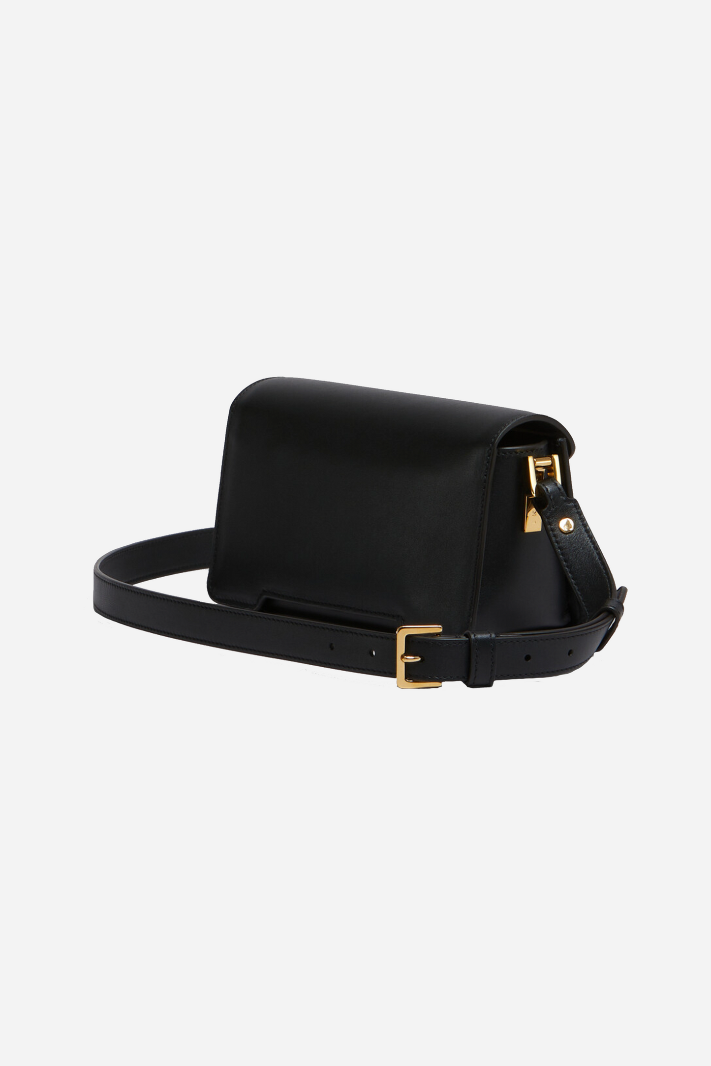 Trunkaroo Leather Mini Shoulder Bag Black