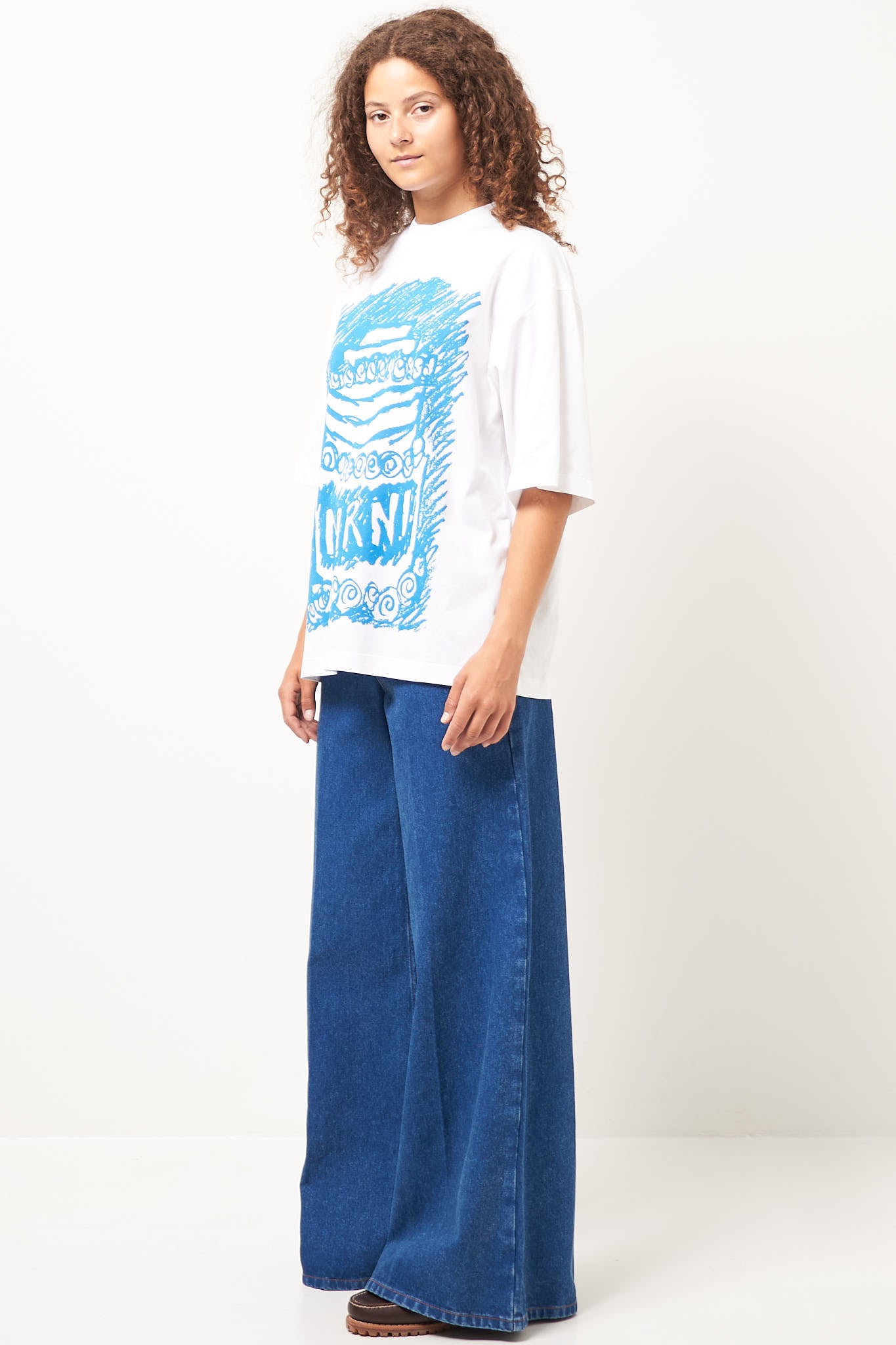 Blue Cake T-Shirt Lily White