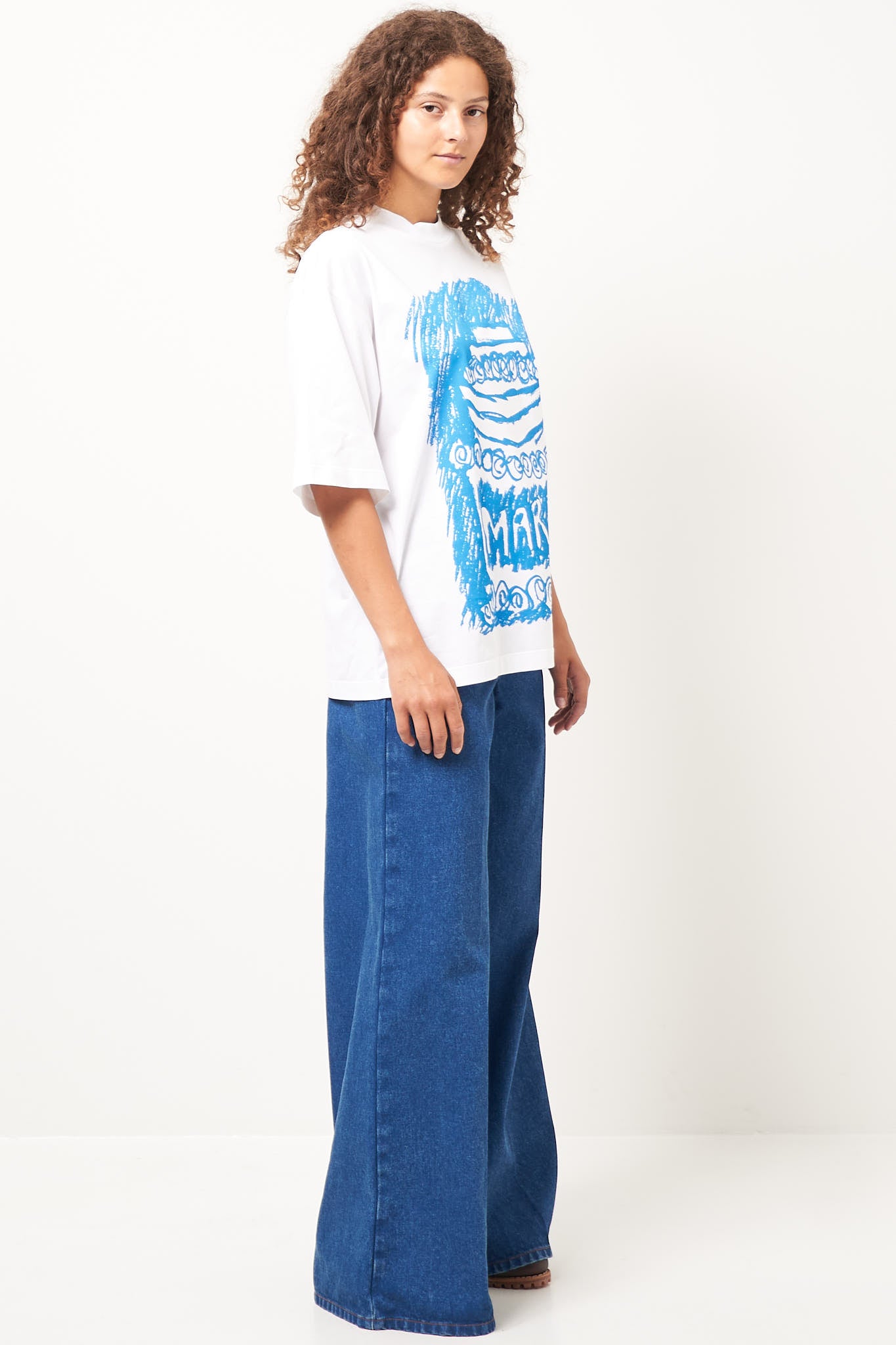 Blue Cake T-Shirt Lily White