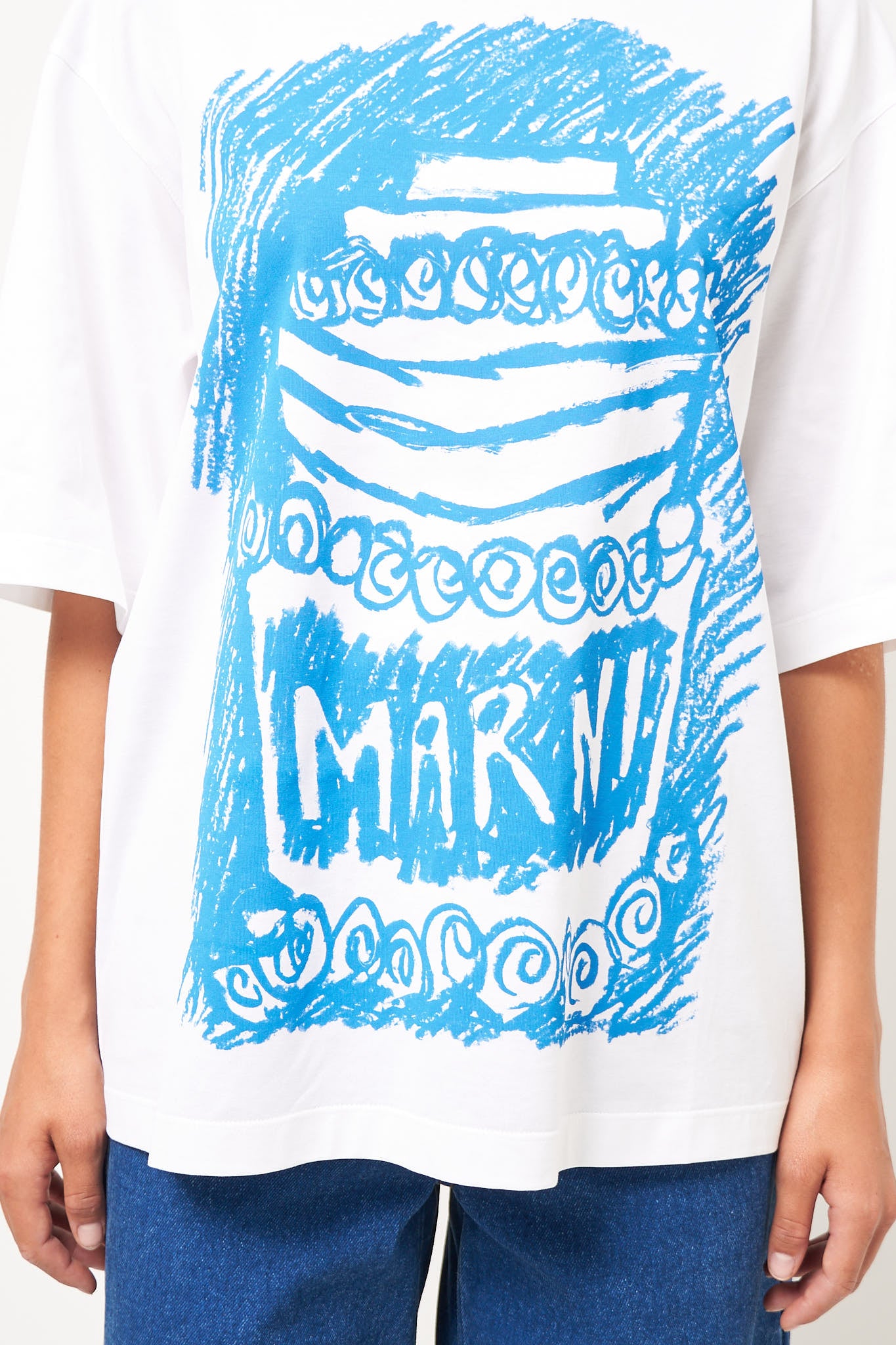 Blue Cake T-Shirt Lily White