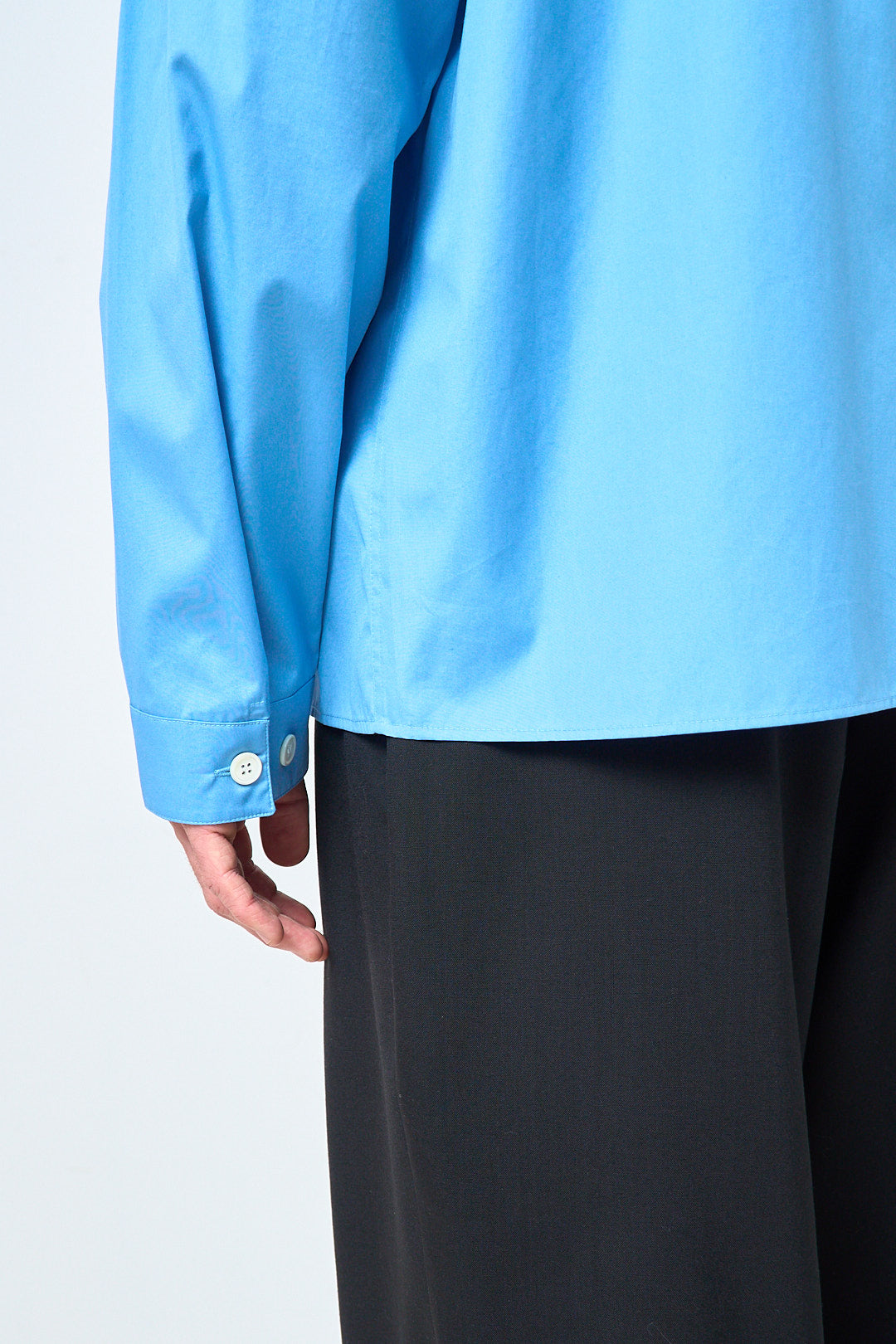 Blue Zip Shirt Hidden Logo