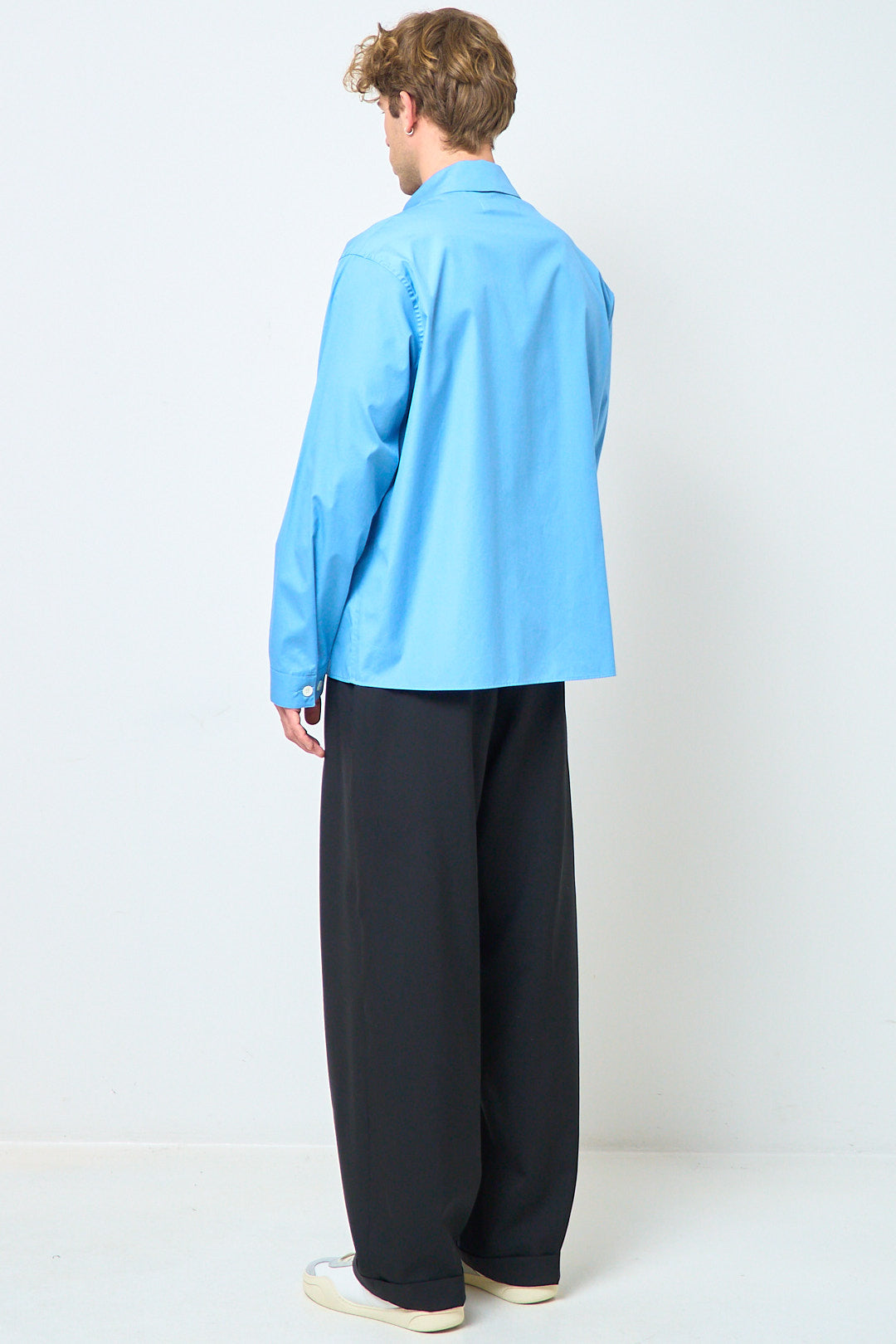 Blue Zip Shirt Hidden Logo