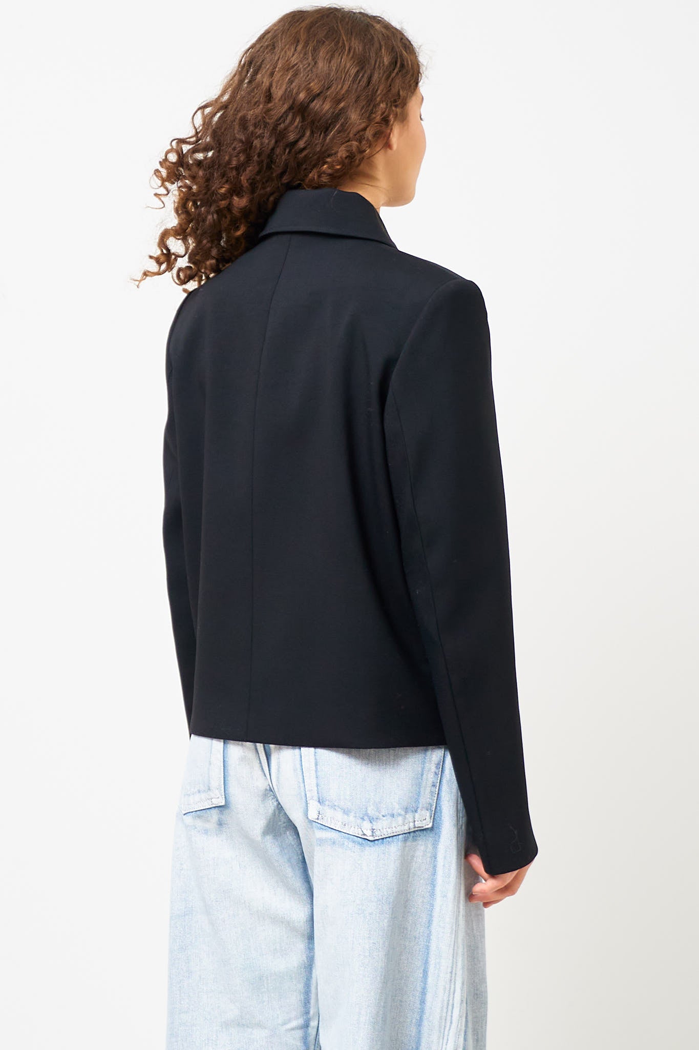 Boxy Twill Jacket Black