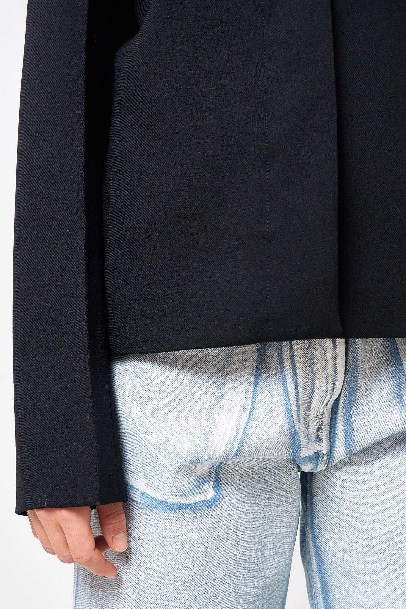 Boxy Twill Jacket Black