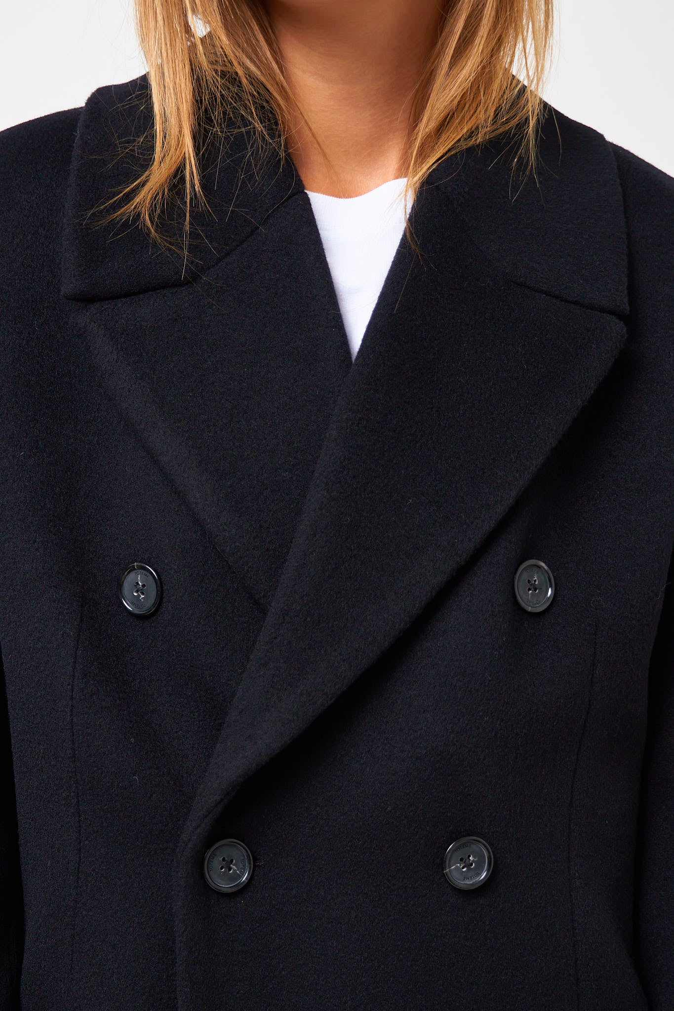Broad Cashmere Coat Black