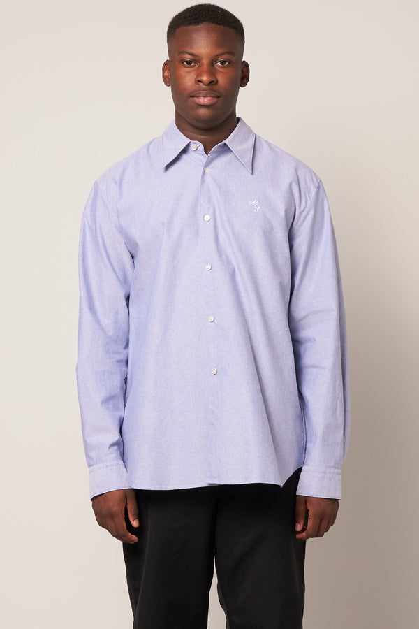 Button-Up Oxford Shirt Blue