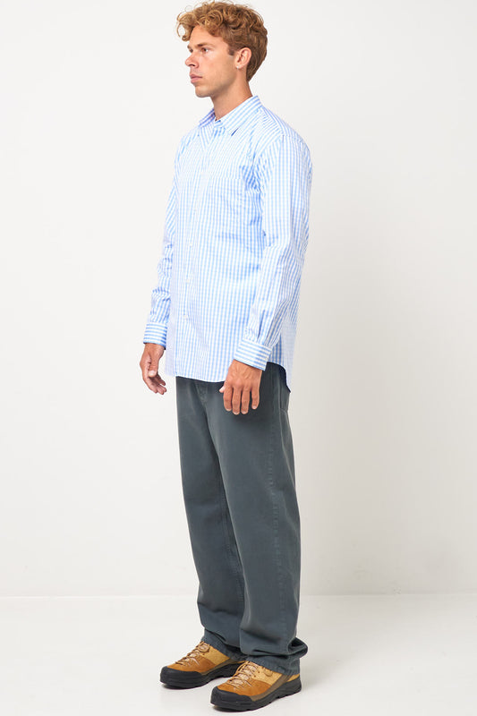 CDG Forever Shirt Light Blue/White Check