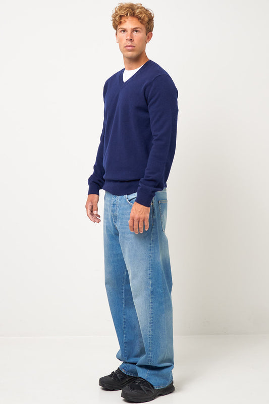 CDG V-Neck Pullover Navy