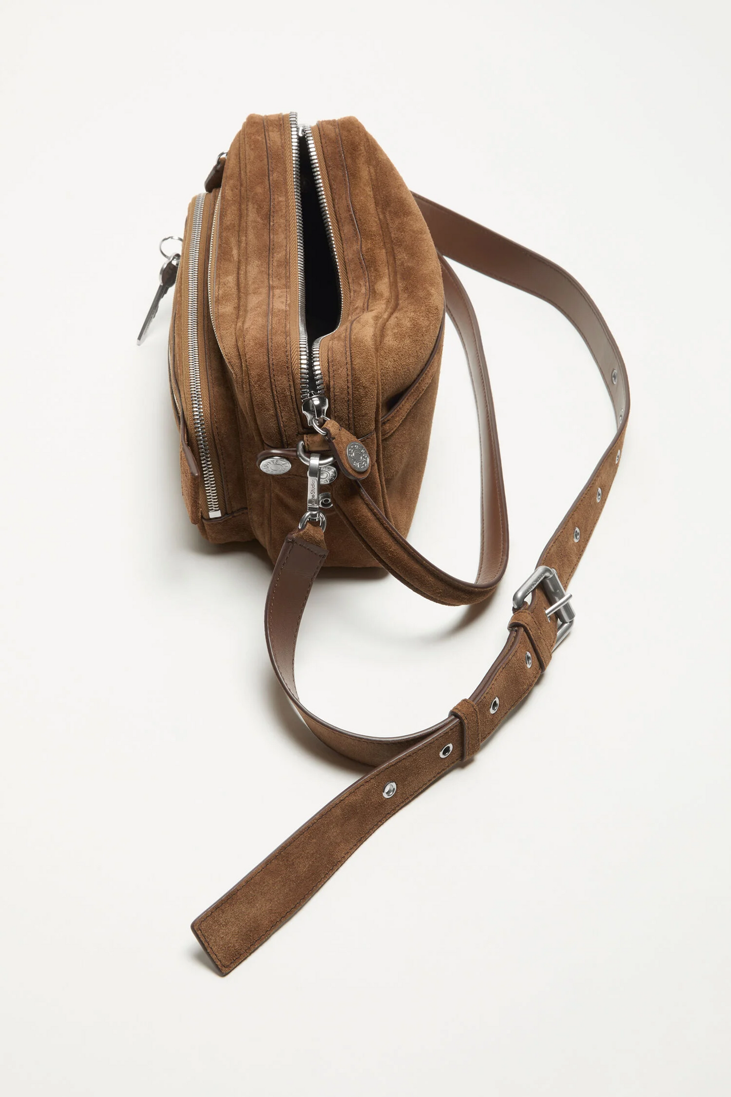 Camero Party Suede Bag Cognac Brown