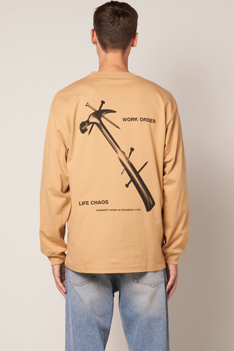 L/S Reverse Hammer T-Shirt Dusty H Brown