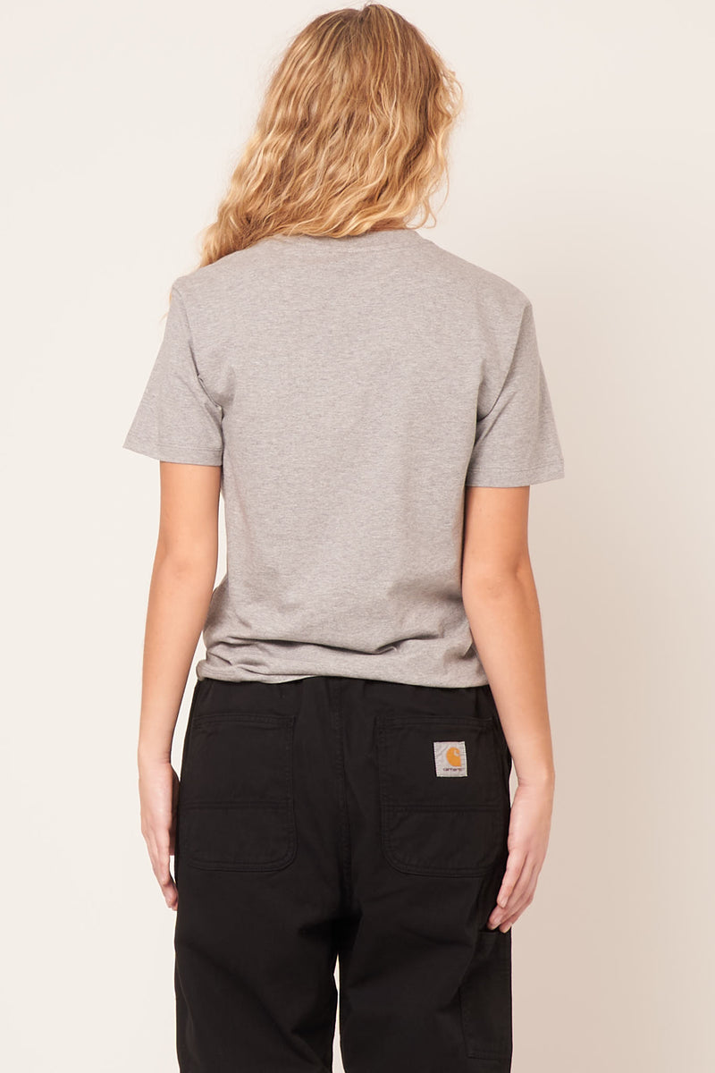 W' S/S Pocket T-Shirt Grey Heather