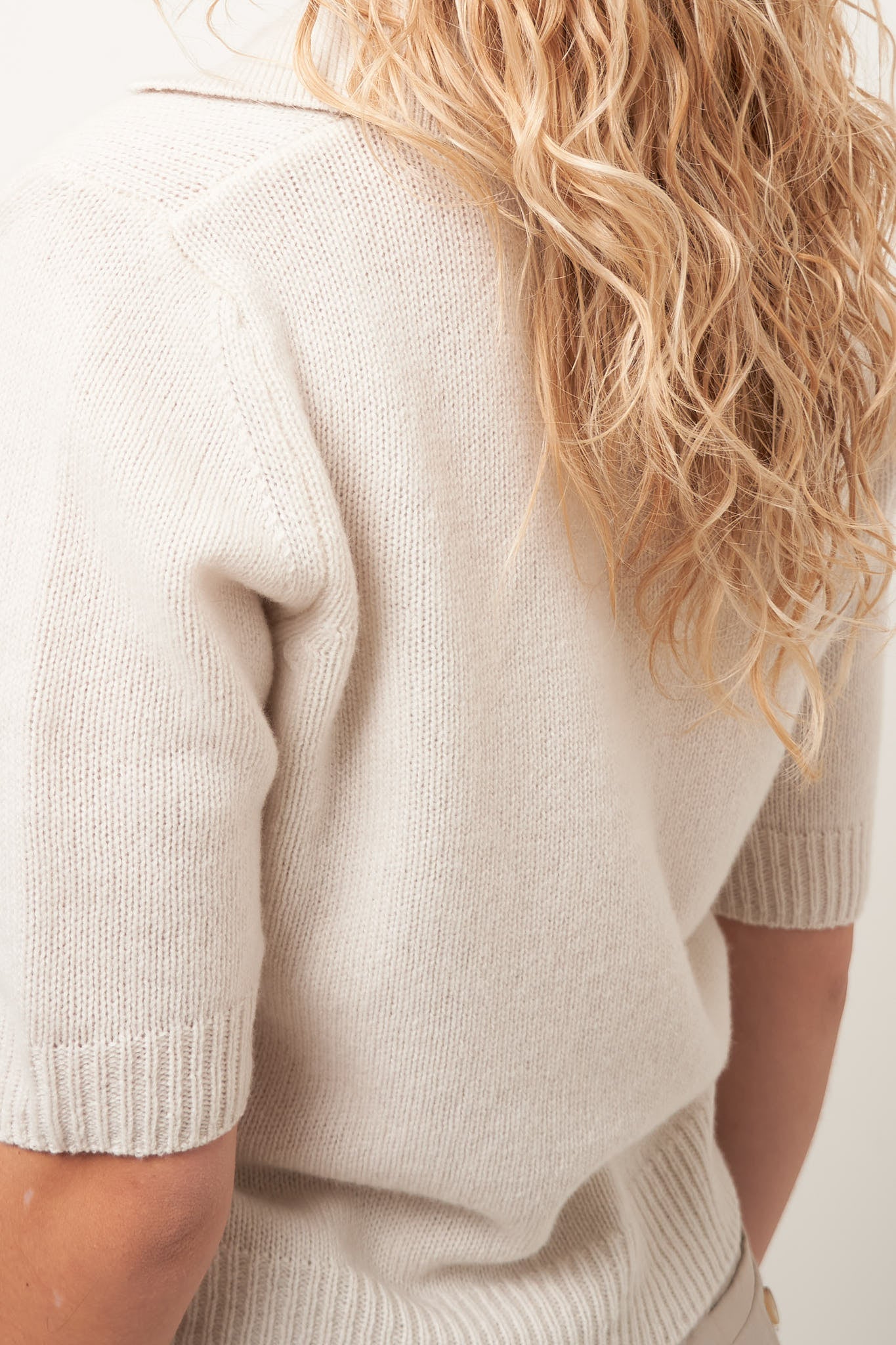 Cecilie Cashmere Polo Cream