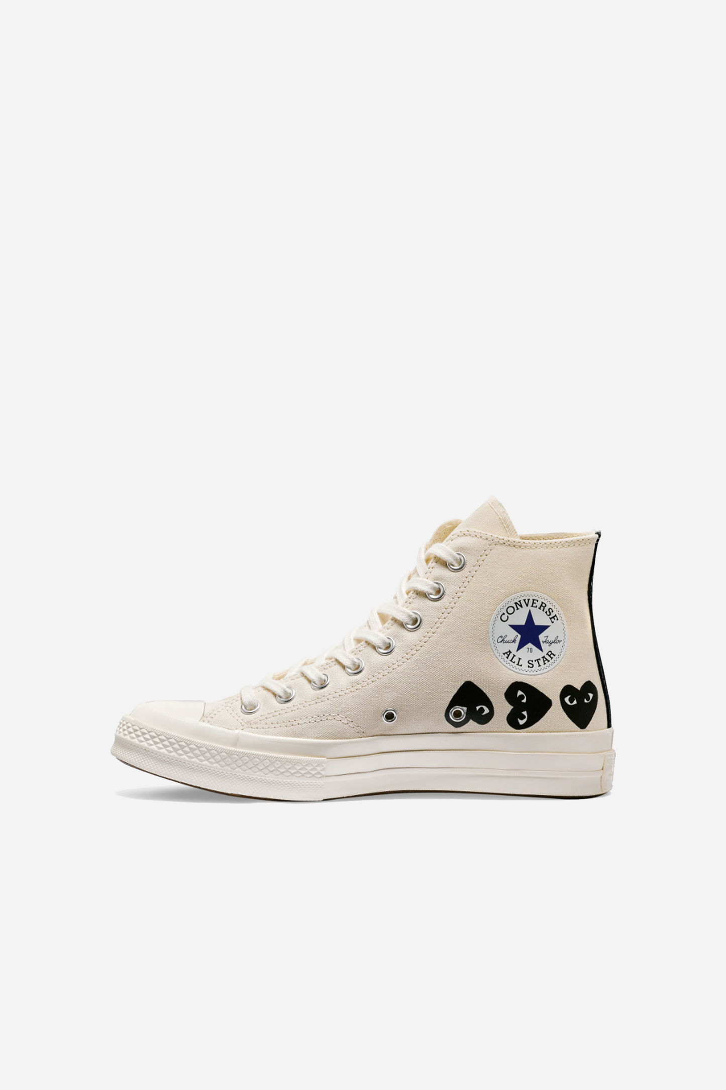 Multi Black Heart Chuck Taylor Hi Beige