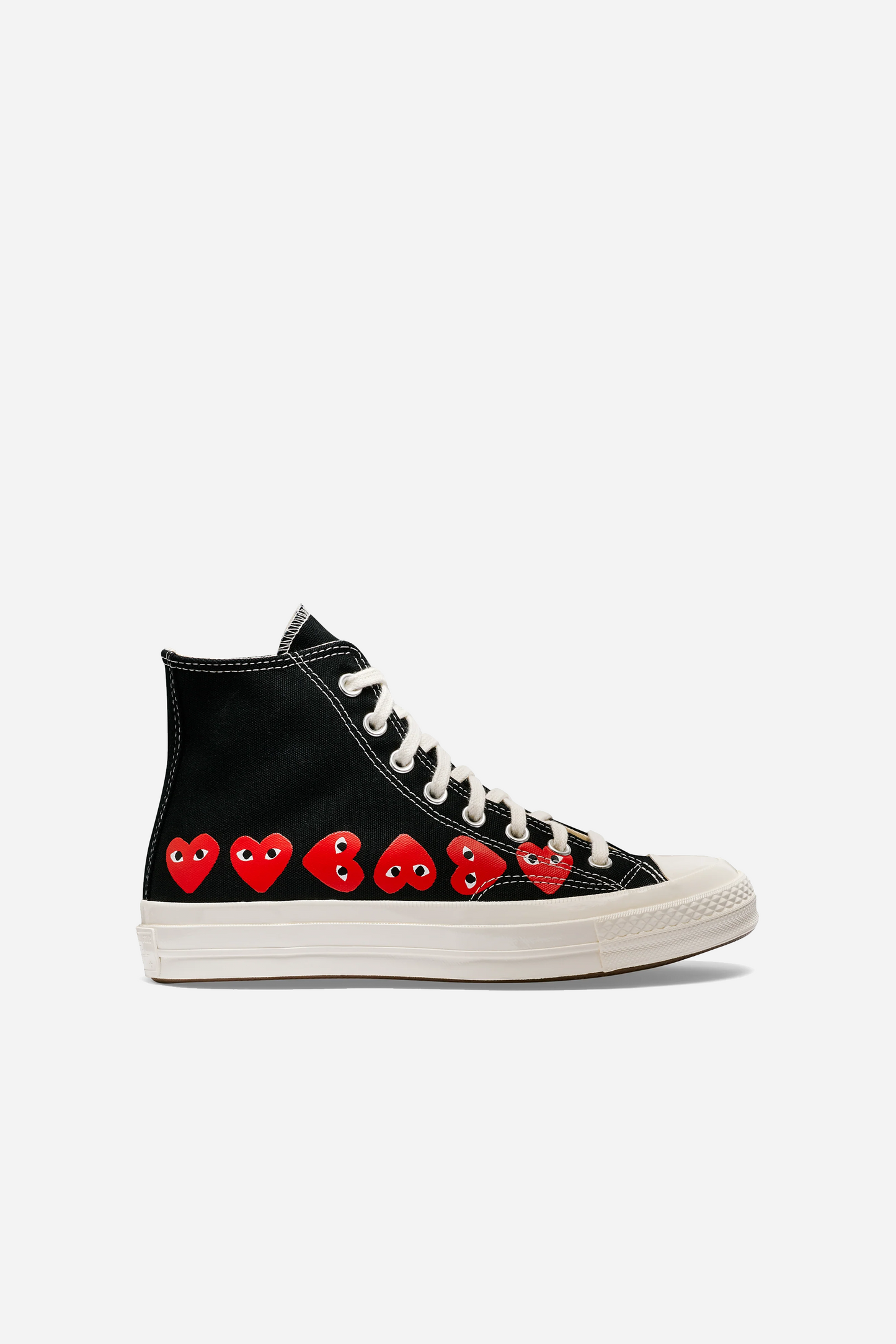 Multi Red Heart Chuck Taylor Hi Black