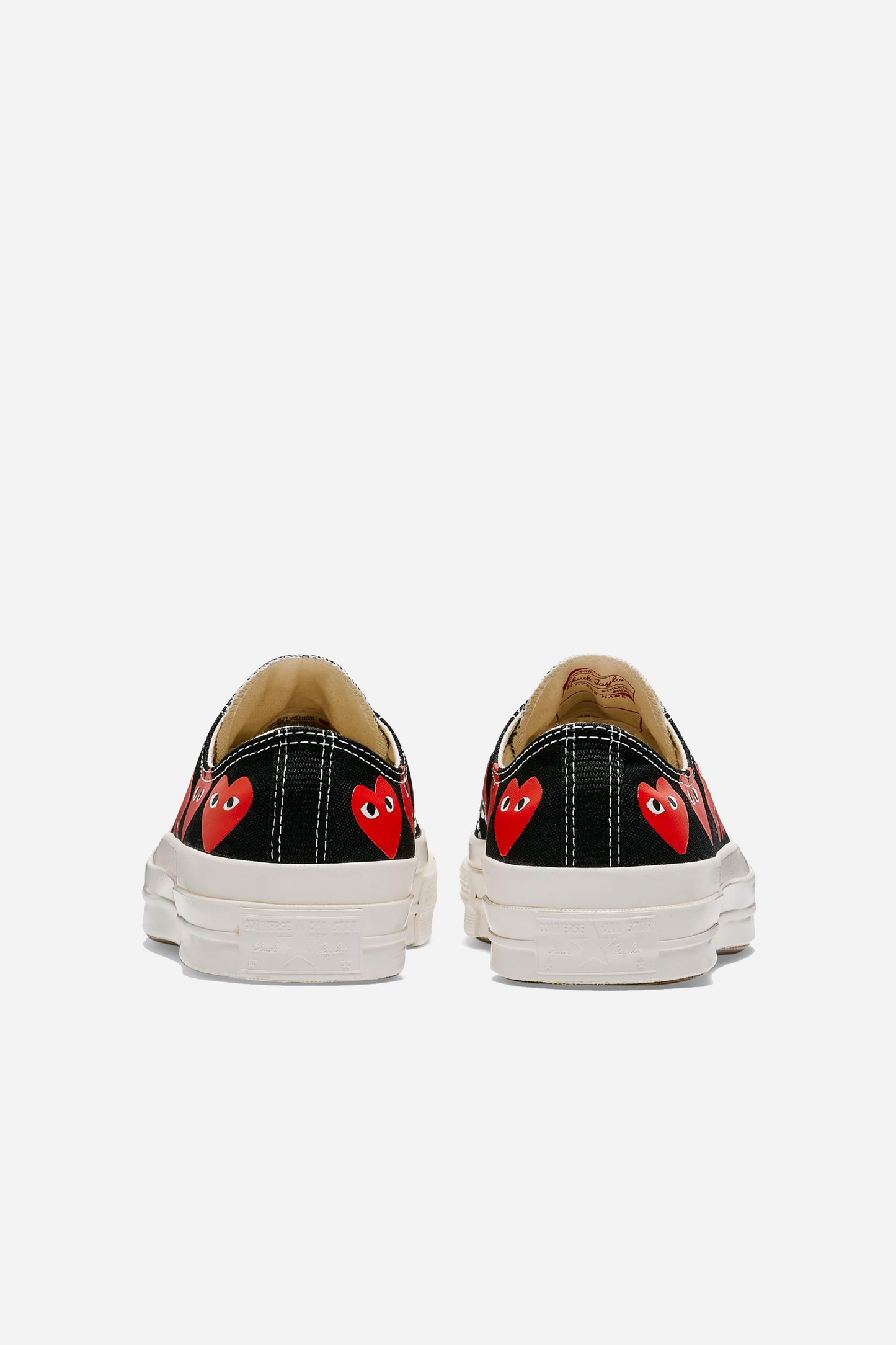 Multi Red Heart Chuck Taylor Low Black