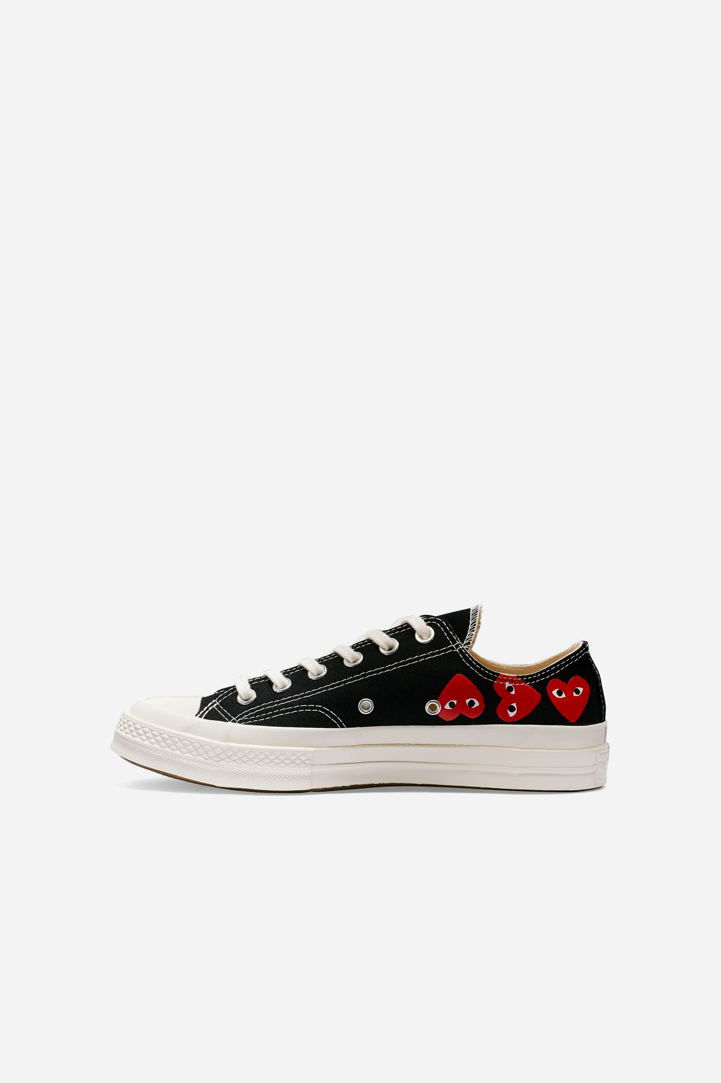 Multi Red Heart Chuck Taylor Low Black