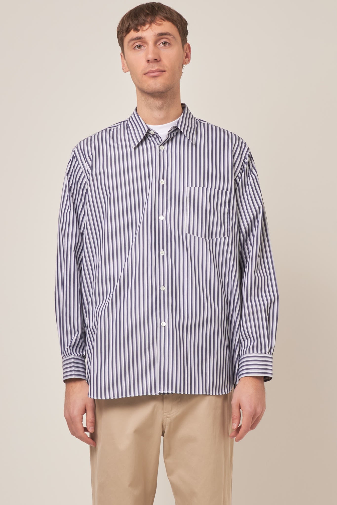 Forever Shirt Dark Navy Stripe