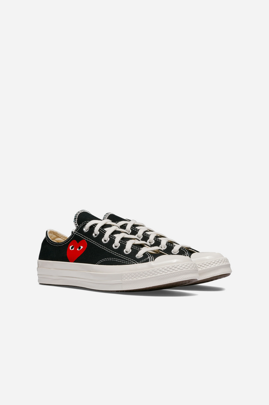 Converse Small Red Heart Low Black