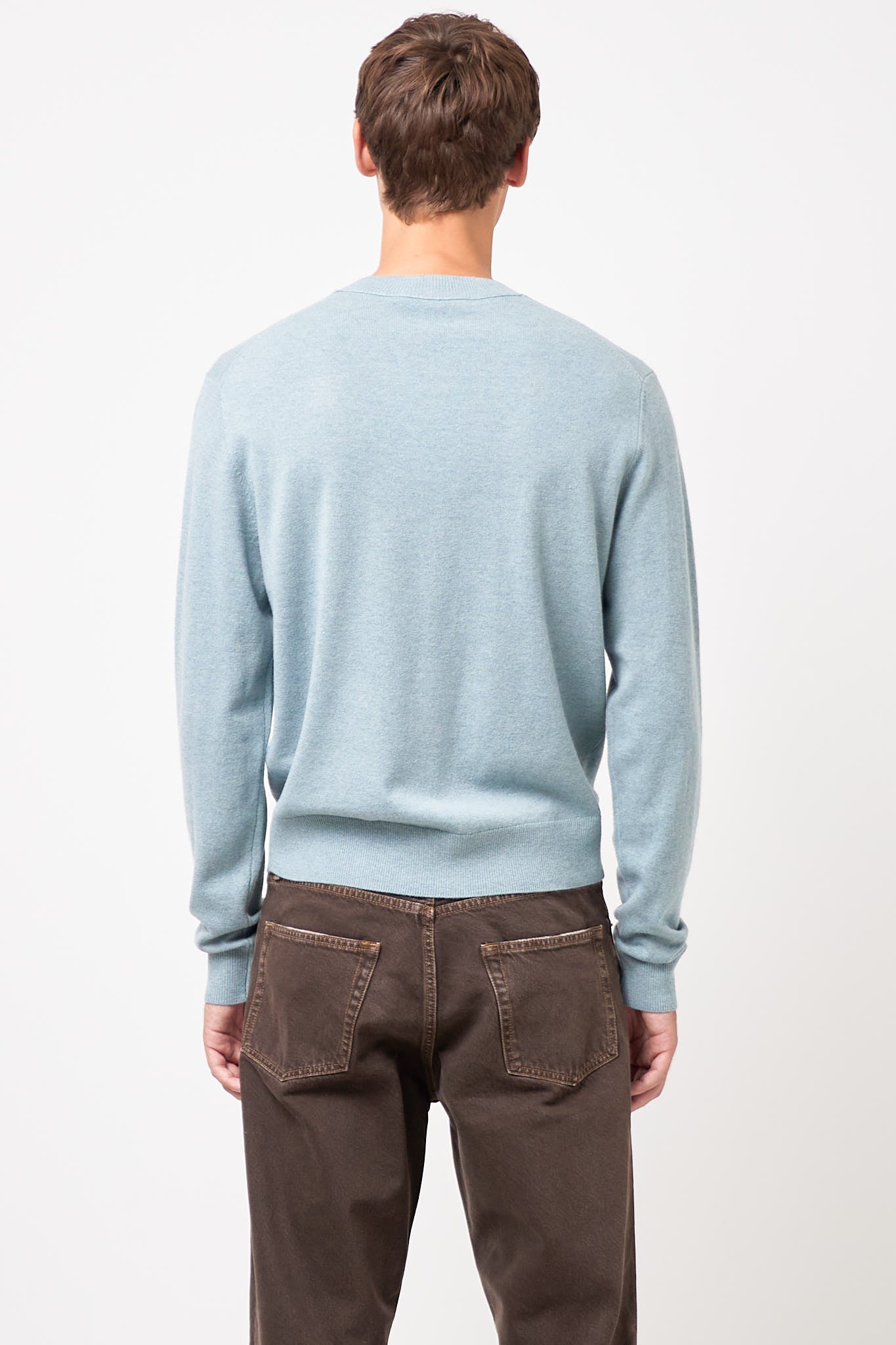 Crewneck Wool Jumper Dusty Blue