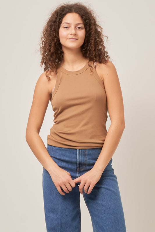 Curved Rib Tank Caramel