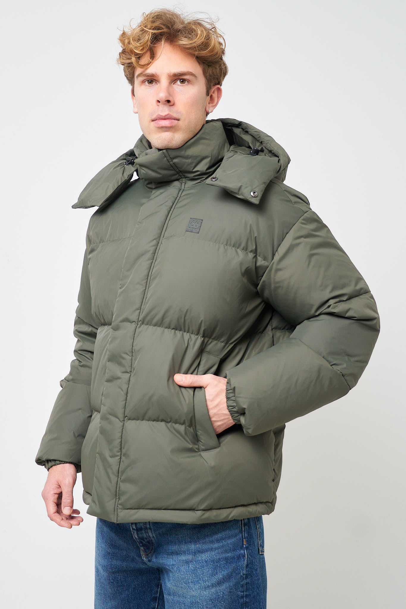 Dyngja Down Jacket Glacial Clay