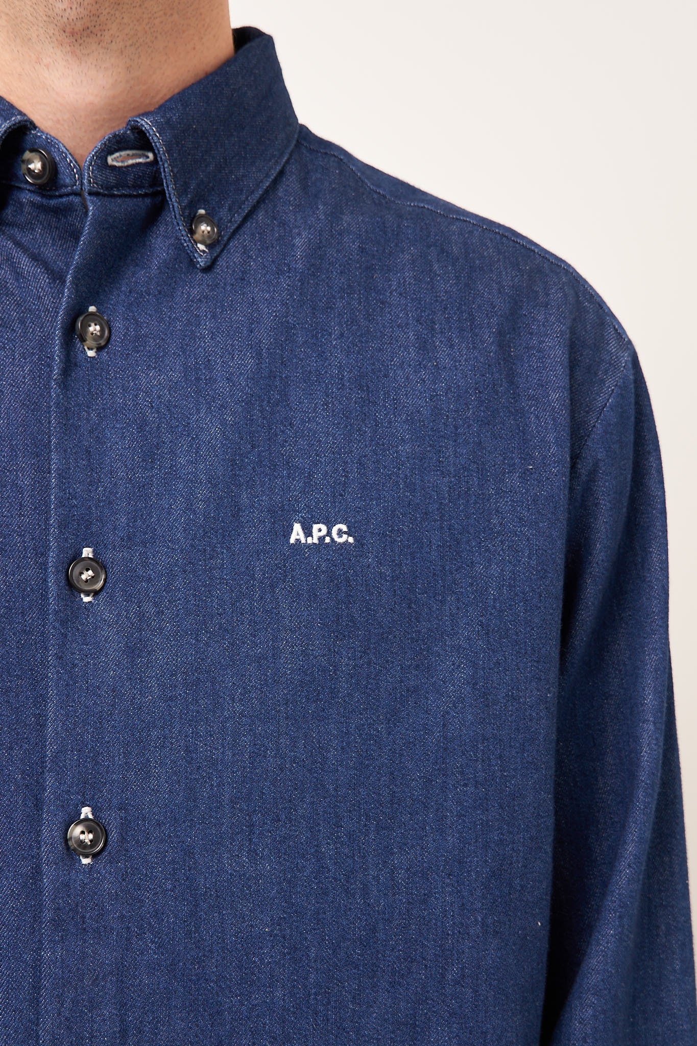 Mathias Logo Shirt Indigo/White