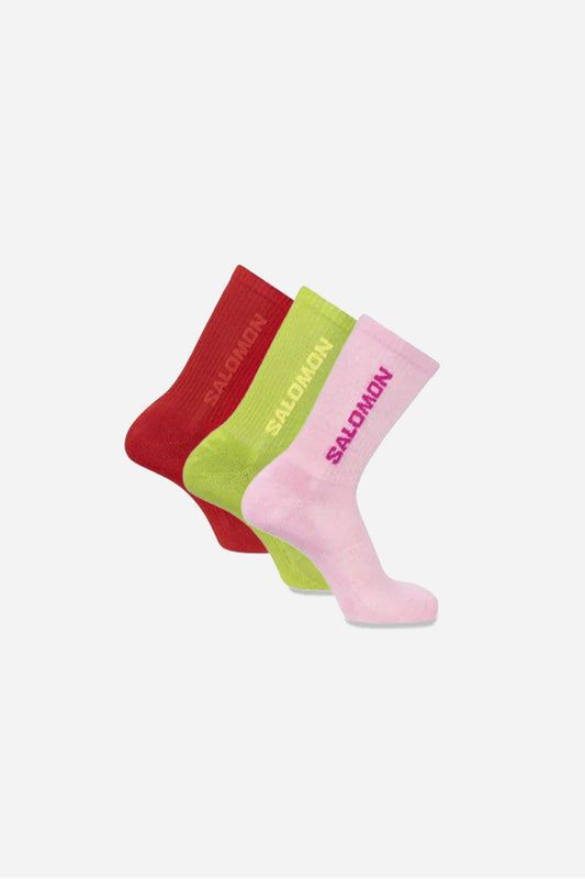 Everyday Crew 3-Pack Socks Flame Scarlet/Dark Citron/Fairy Tale