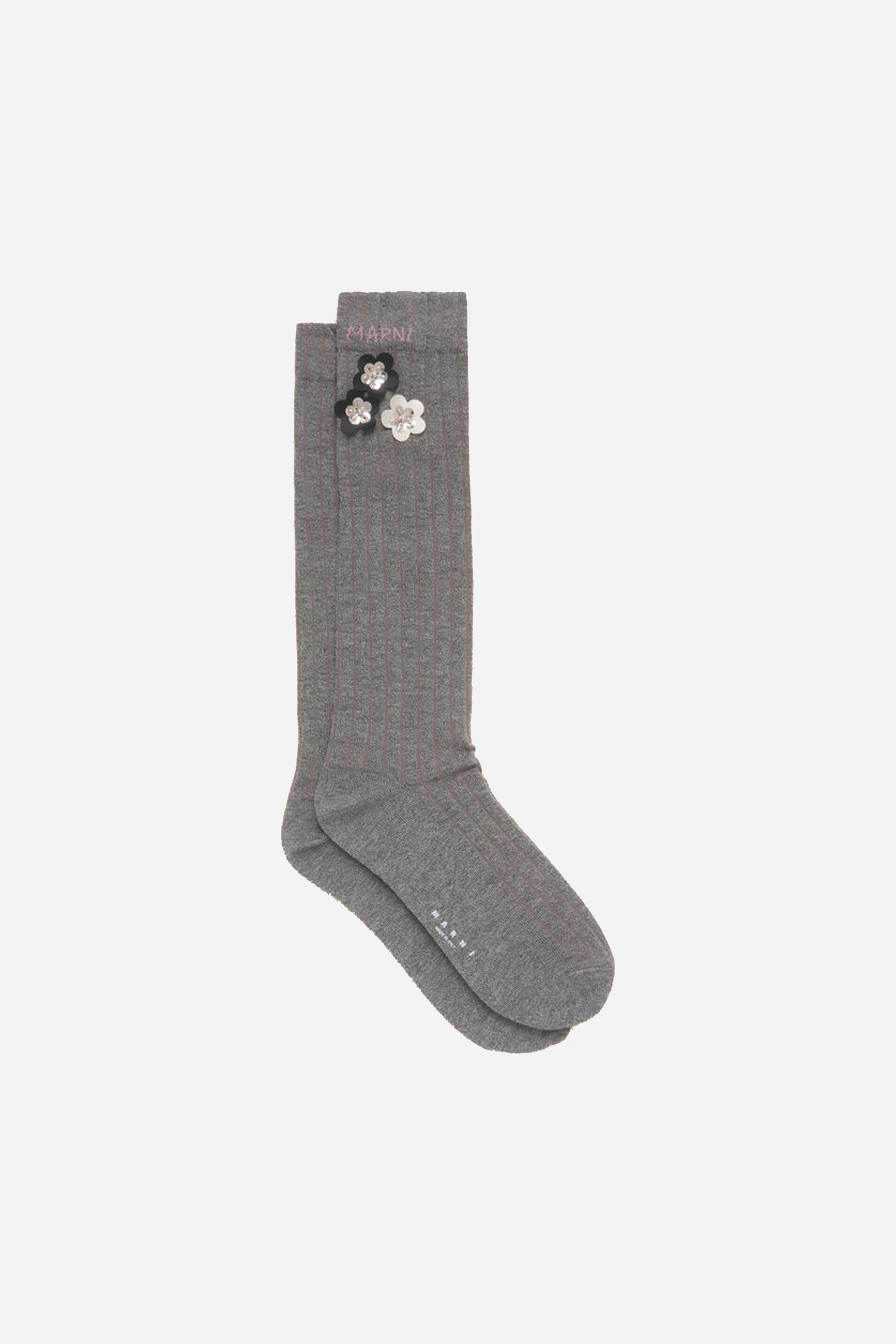 Flower Patch Socks Grey/Rose