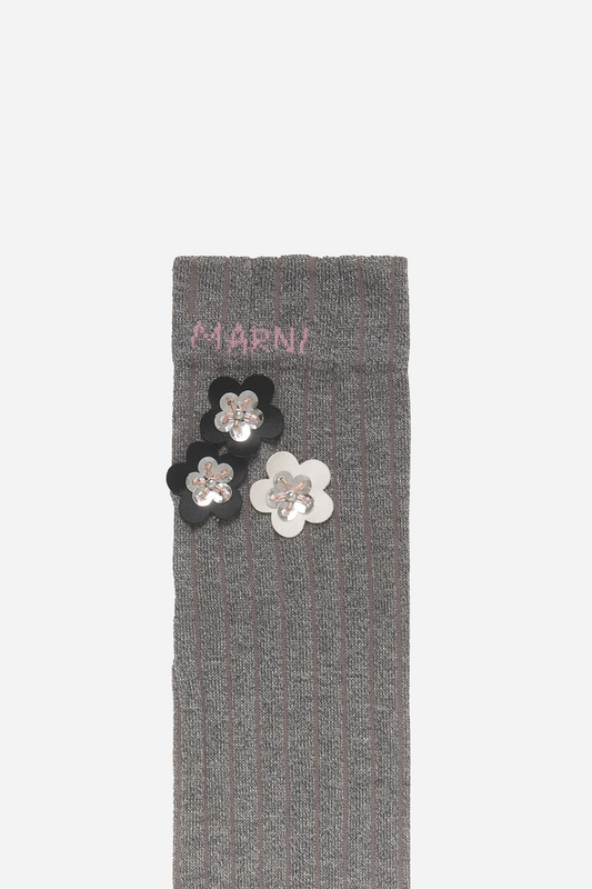 Flower Patch Socks Grey/Rose