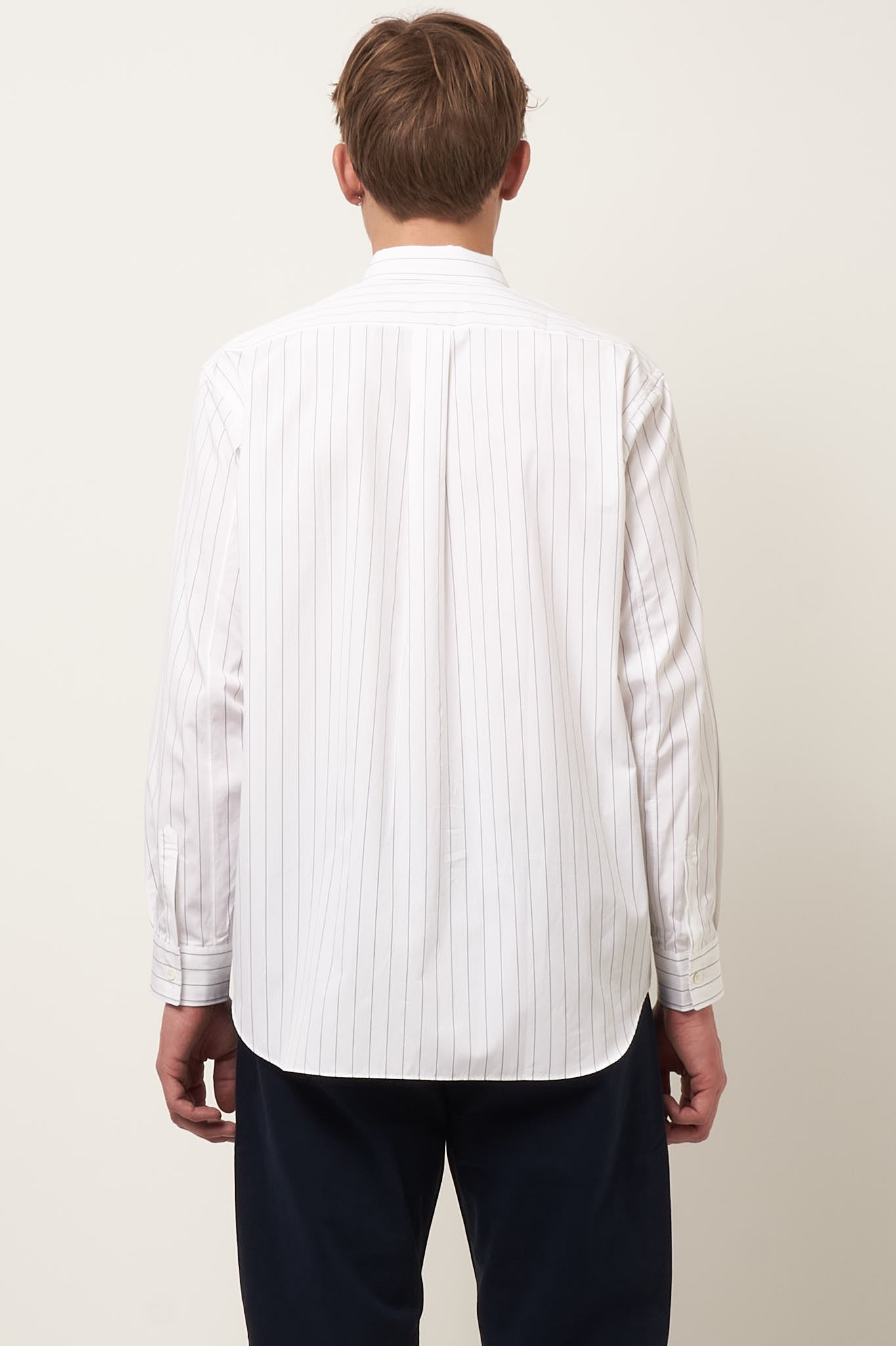 Forever Shirt Thin Blue Stripe White