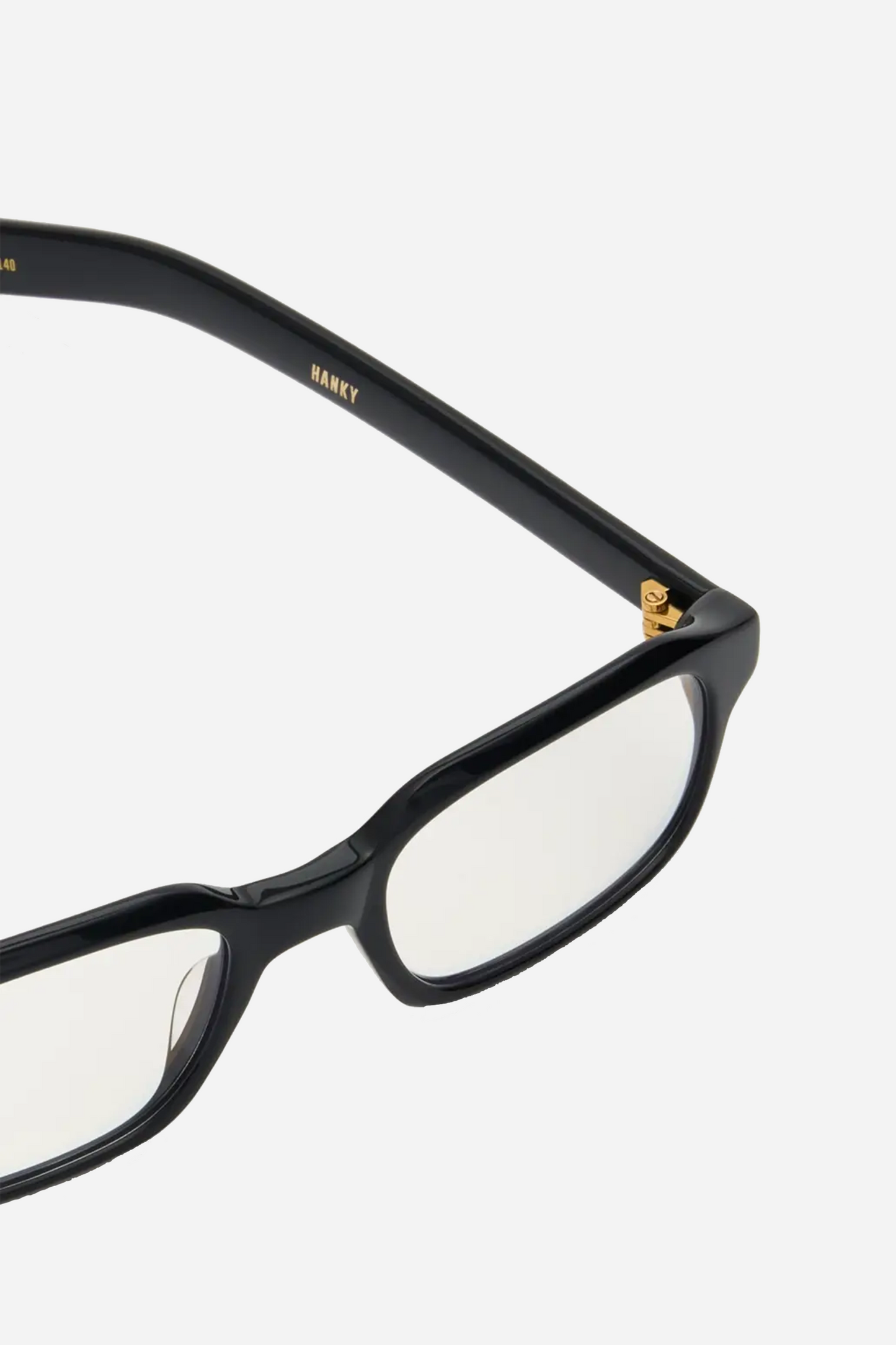 Hanky Solid Black/Clear Lens Blue Light