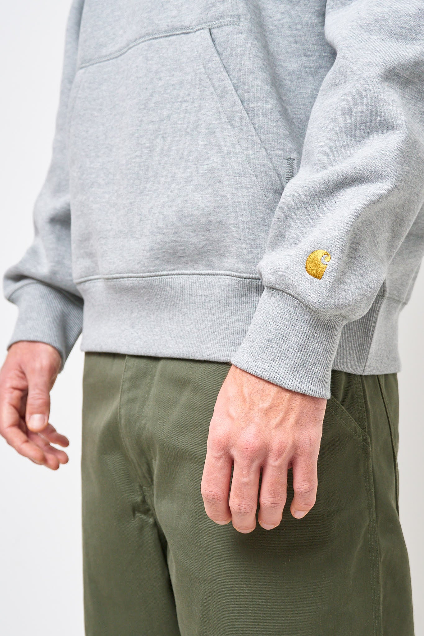 Hooded Chase Sweat Grey Heather/Gold