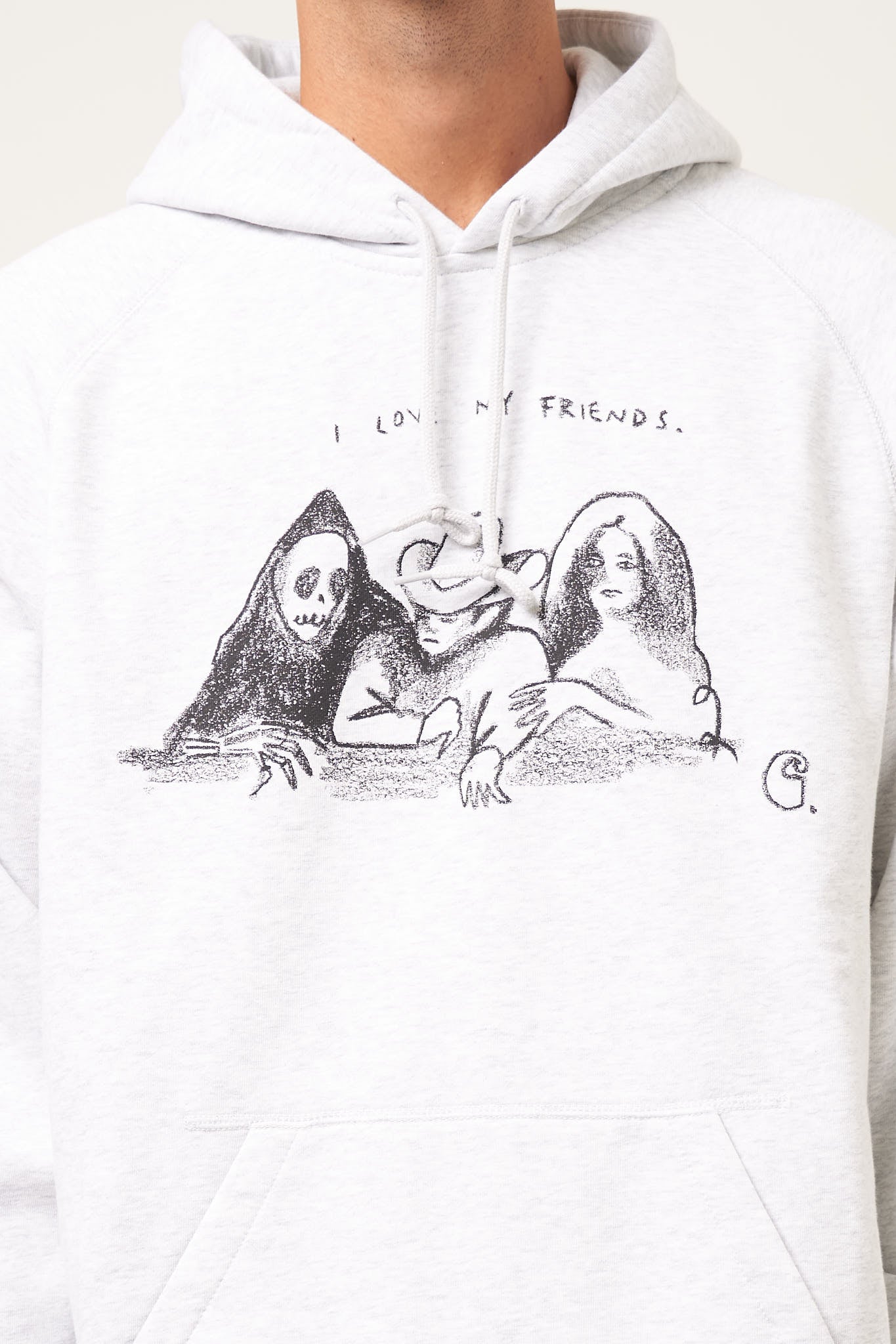 Hooded Pepe Friends Ash Heather/Black