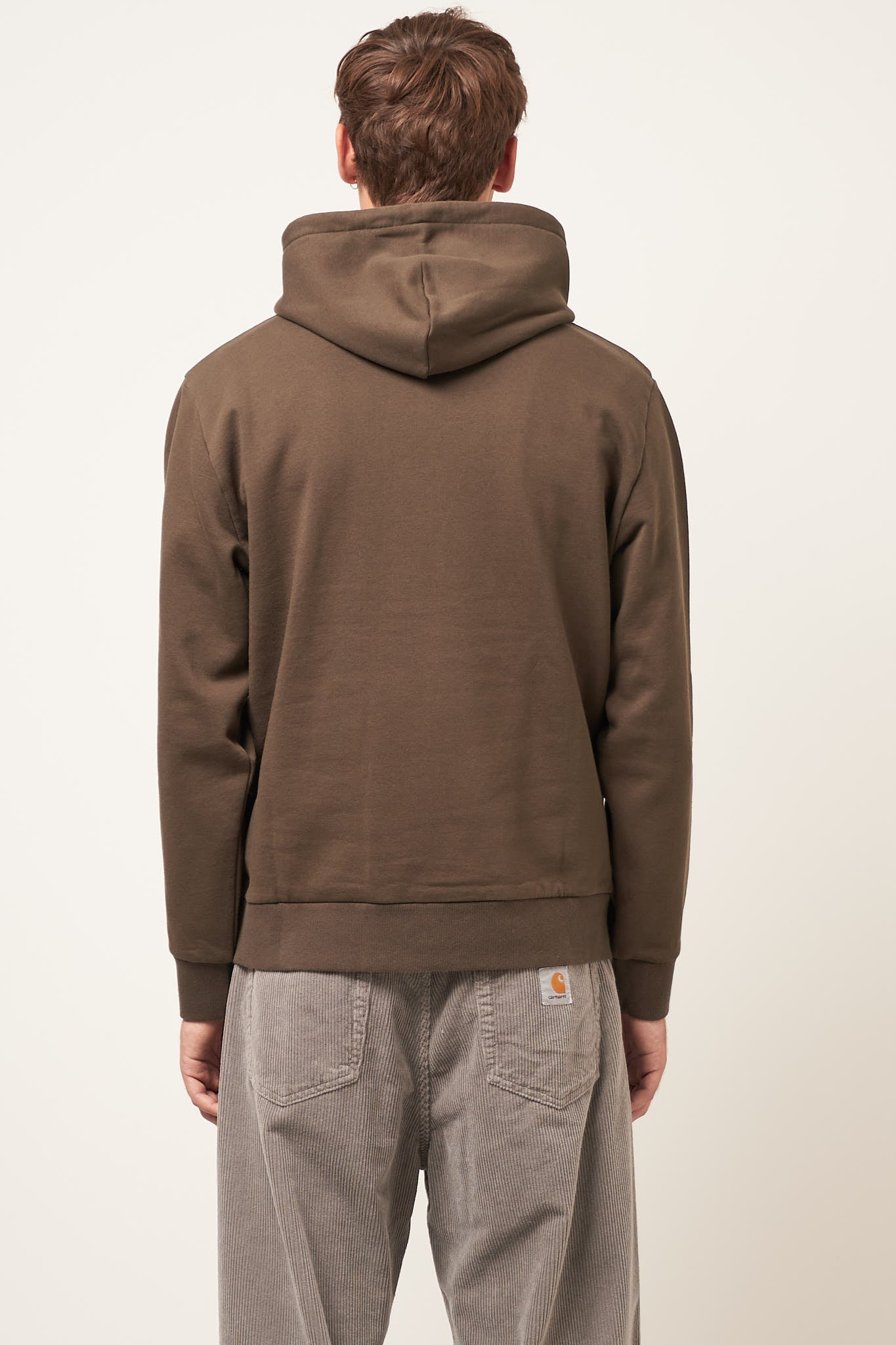 Hooded Script Ebroidery Sweat Cypress/White