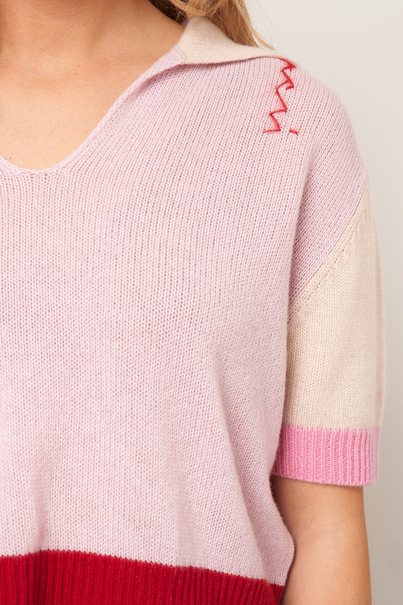 Iconic Cashmere Neck Sweater Pink Gummy