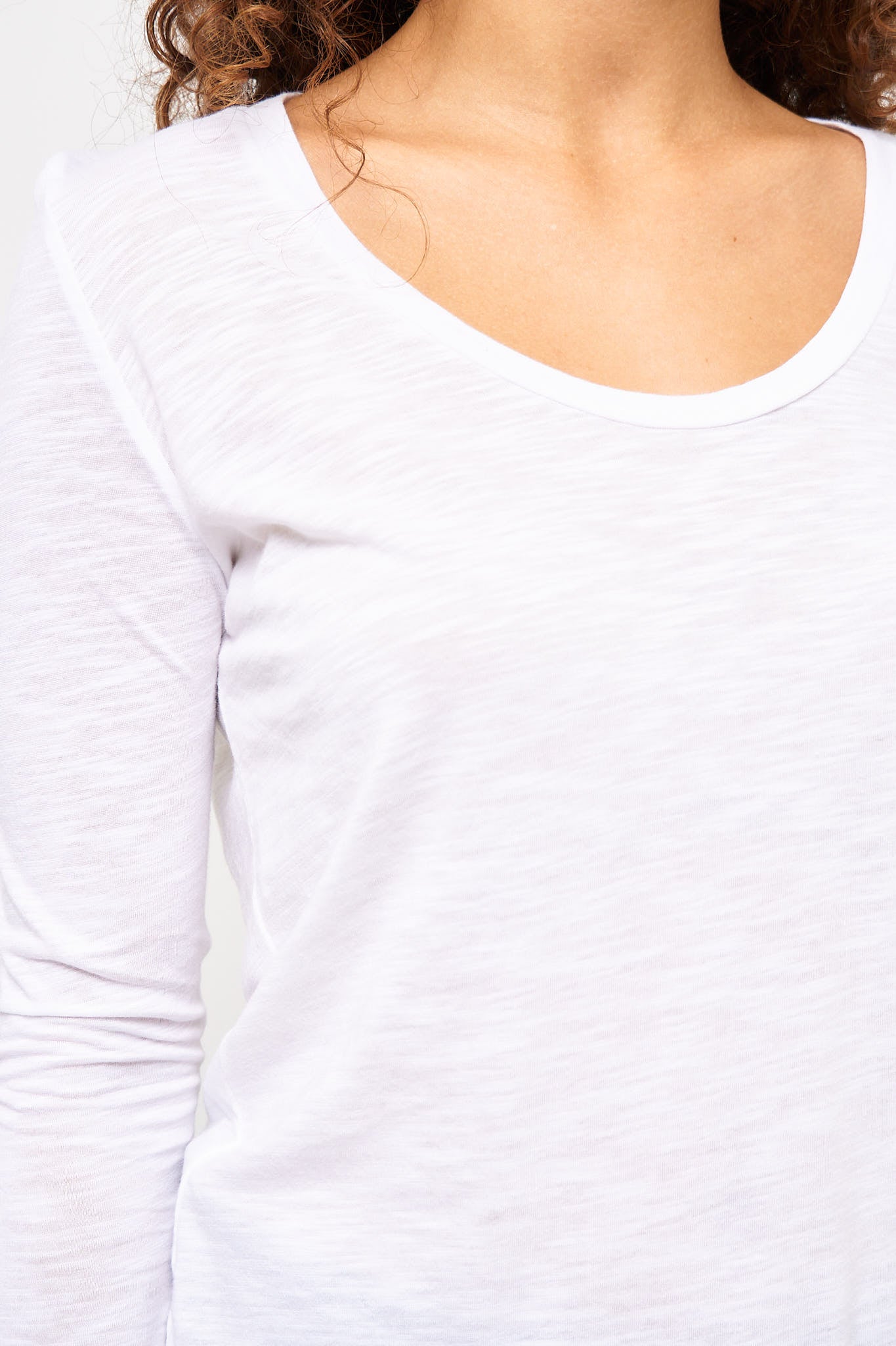 Jacksonville Round Neck LS T-shirt White