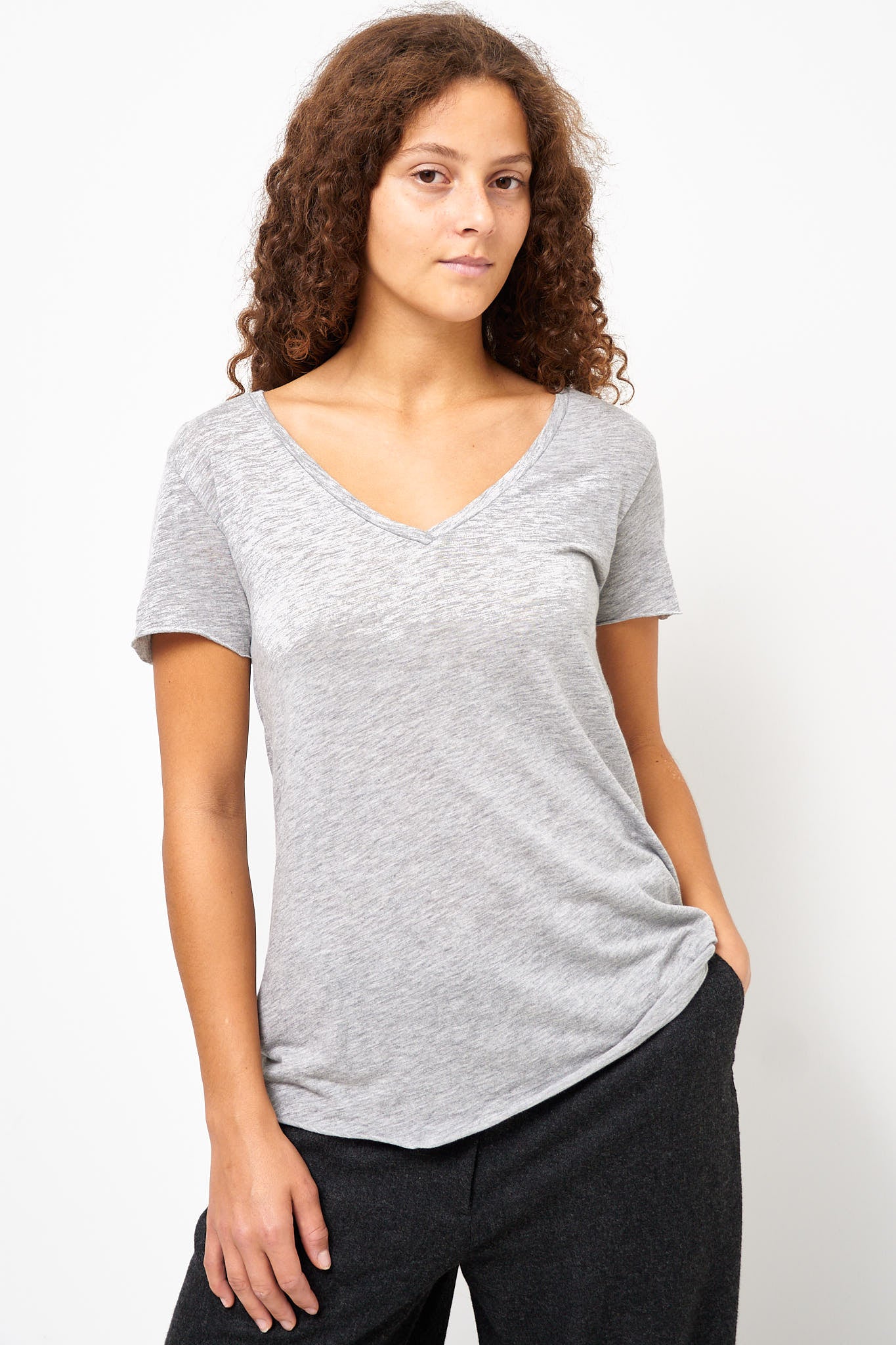 Jacksonville V-neck T-shirt Heather Grey