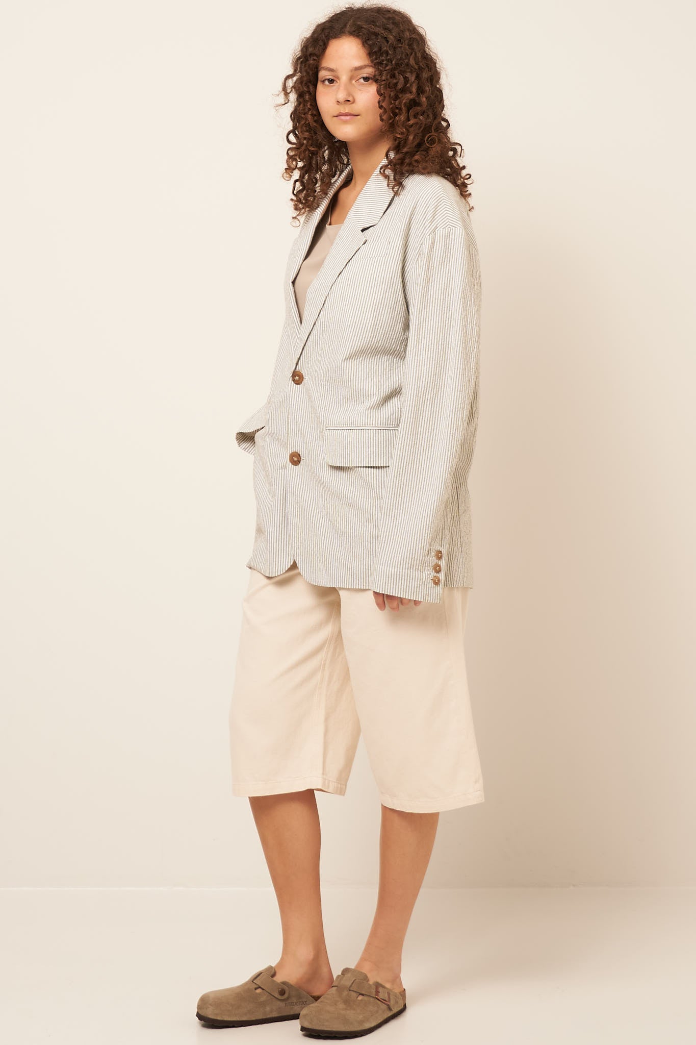 Keostreet Blazer Khaki/White Strippes